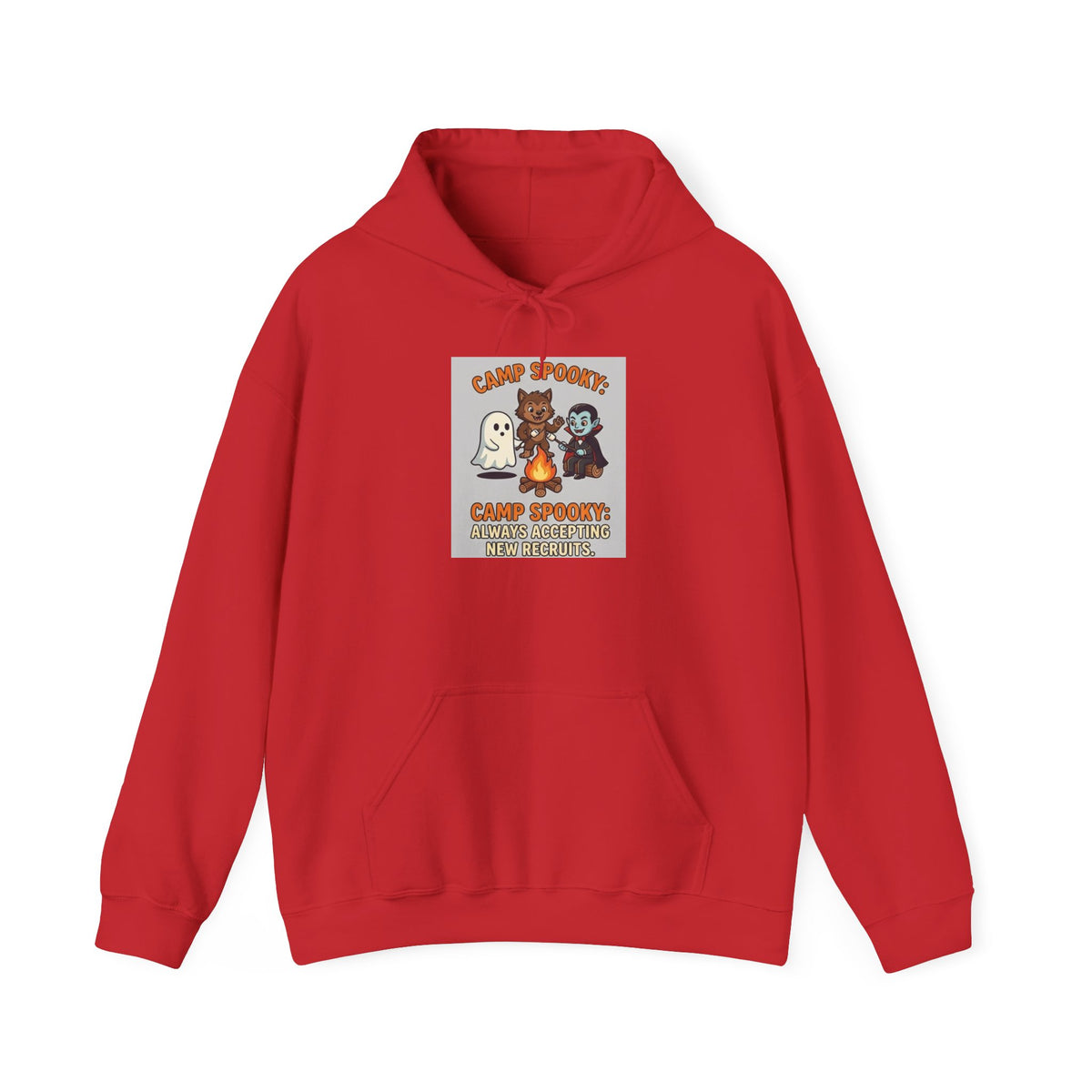 Halloween Camp Ghost Hoodie — "Camp Spooky" Cute Ghosts & Bonfire Sweatshirt