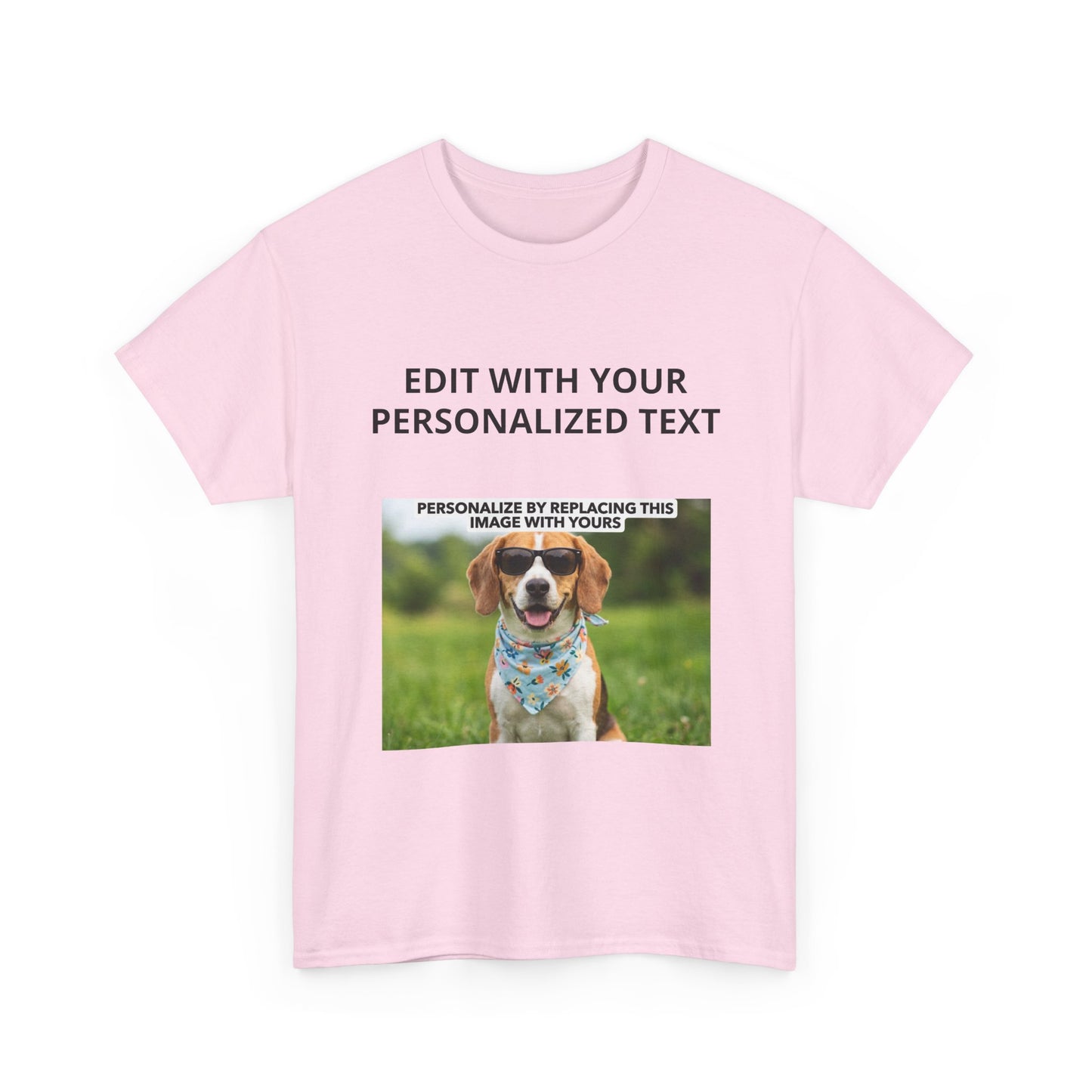 Fully Customizable Multi-Photo T-Shirt – Personalized Text & Image 2-Zone Tee