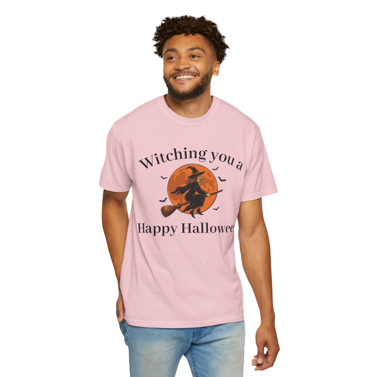 Halloween Witch T-Shirt — "Witching You a Happy Halloween" Graphic Tee