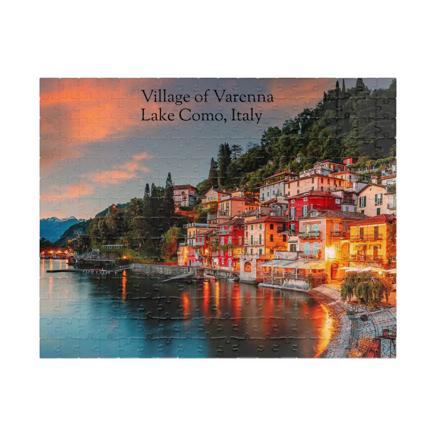 Lake Como Varenna Sunset Jigsaw Puzzle – Scenic Italy 252/520/1014-Piece