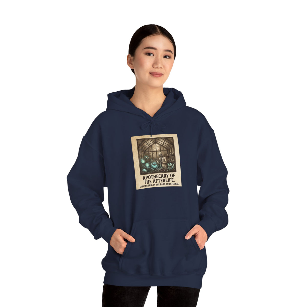 Apothecary of the Afterlife Hoodie – Gothic Vintage Potion Shop Sweatshirt