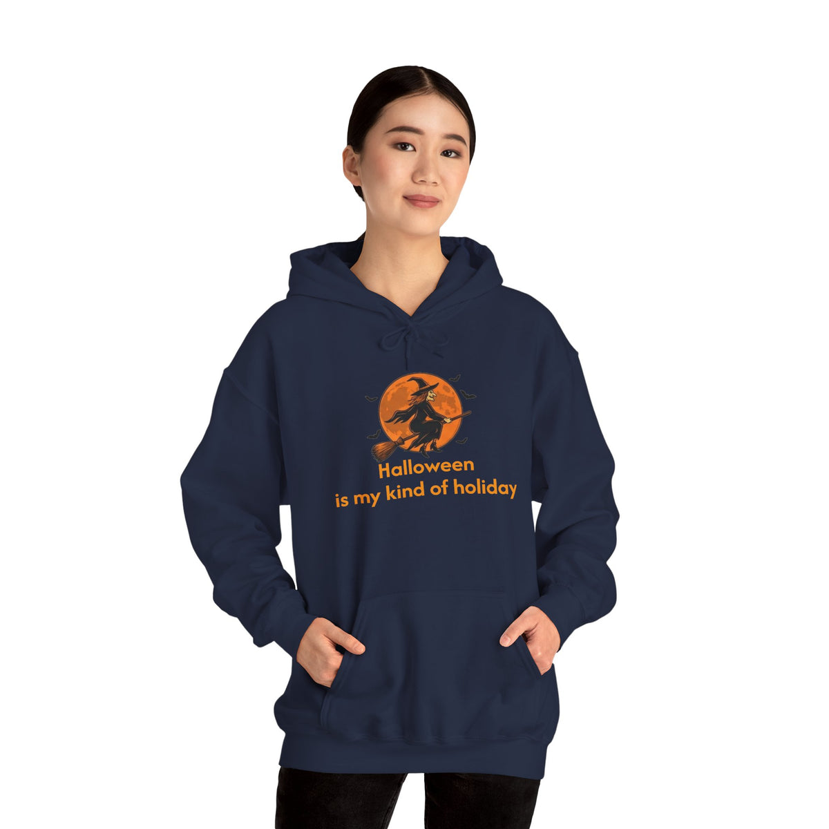 Halloween Hoodie — "Halloween is my kind of holiday" Witch Moon Sweatshirt