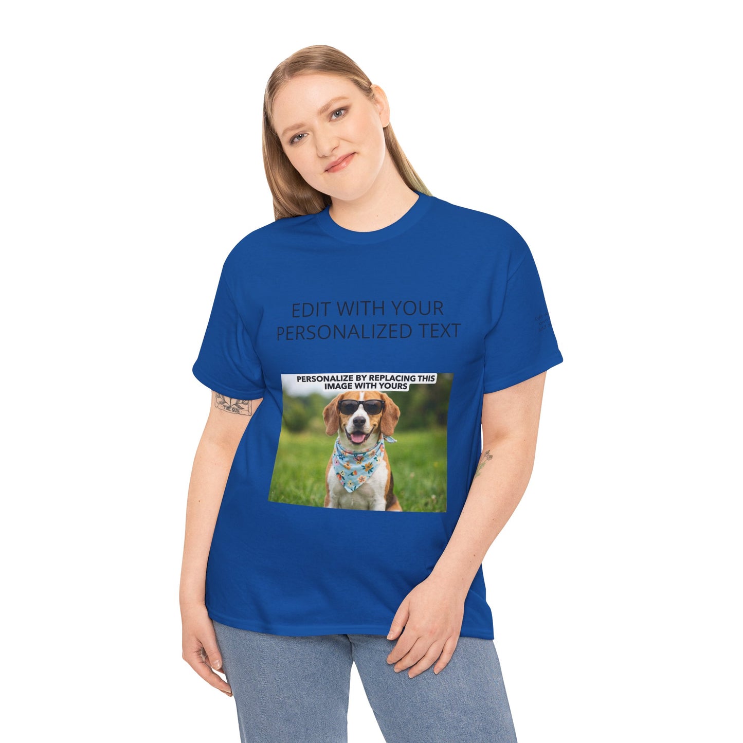 Fully Customizable Multi-Photo T-Shirt – Personalized Text & Image 5-Zone Tee