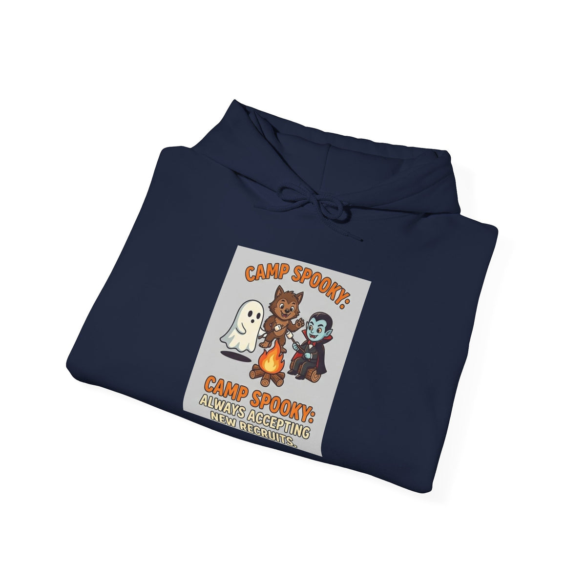 Halloween Camp Ghost Hoodie — "Camp Spooky" Cute Ghosts & Bonfire Sweatshirt