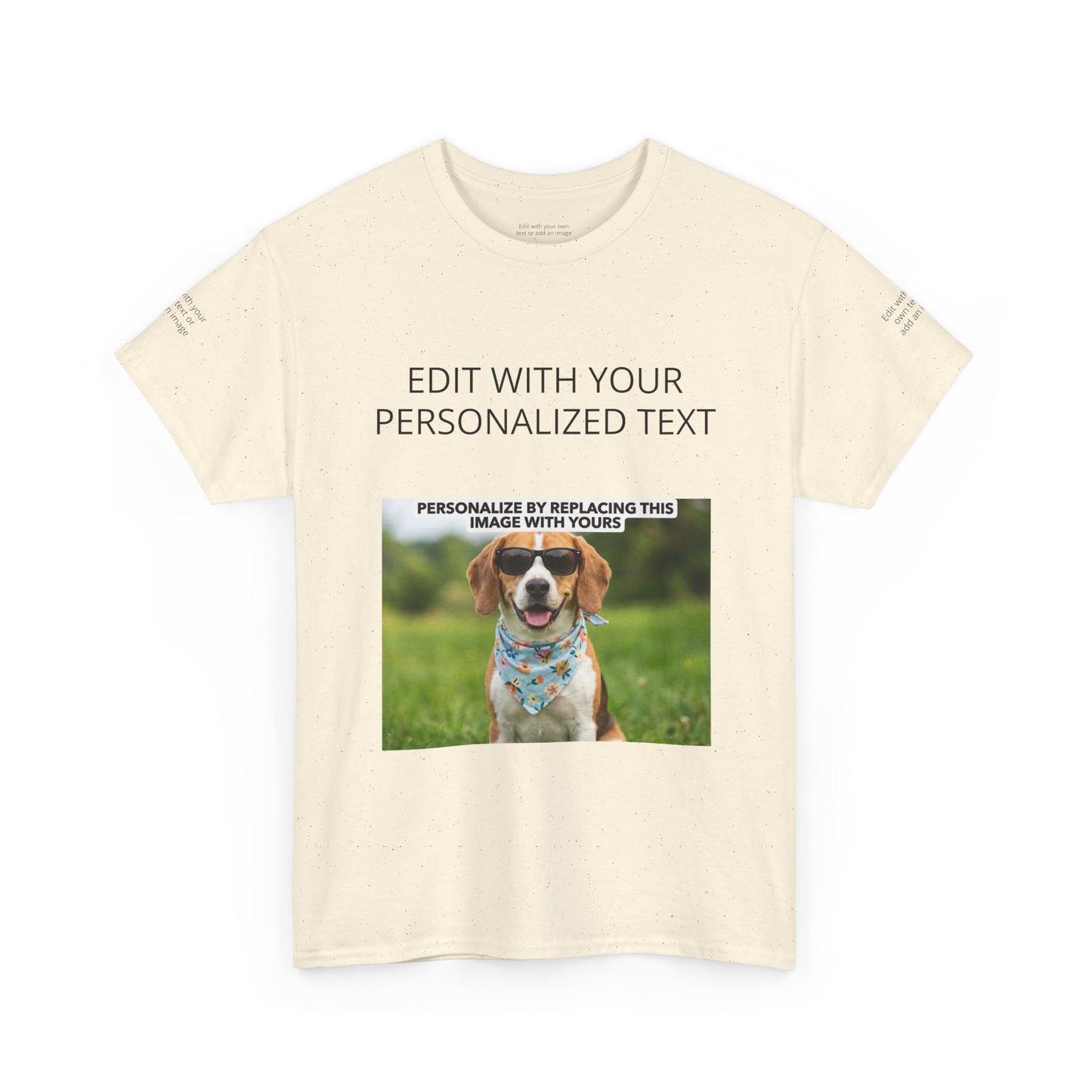 Fully Customizable Multi-Photo T-Shirt – Personalized Text & Image 5-Zone Tee