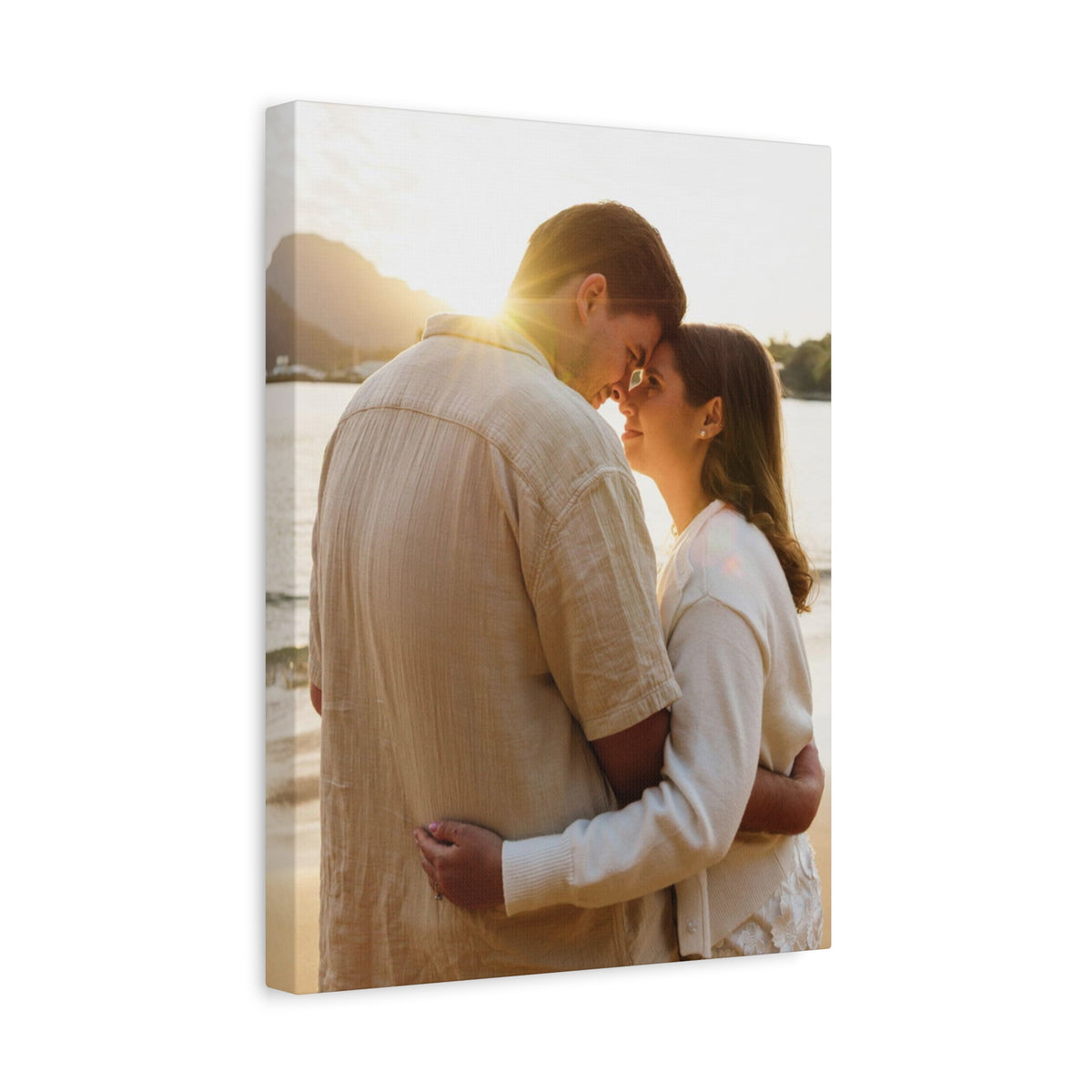 Custom Stretched Matte Canvas 12" x 16" Print — Romantic Couples Photo Wall Art