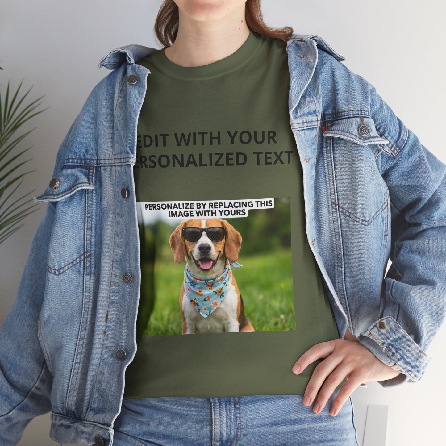 Fully Customizable Multi-Photo T-Shirt – Personalized Text & Image 5-Zone Tee