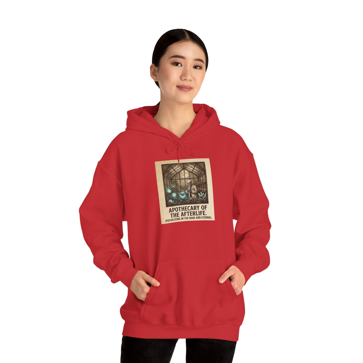 Apothecary of the Afterlife Hoodie – Gothic Vintage Potion Shop Sweatshirt