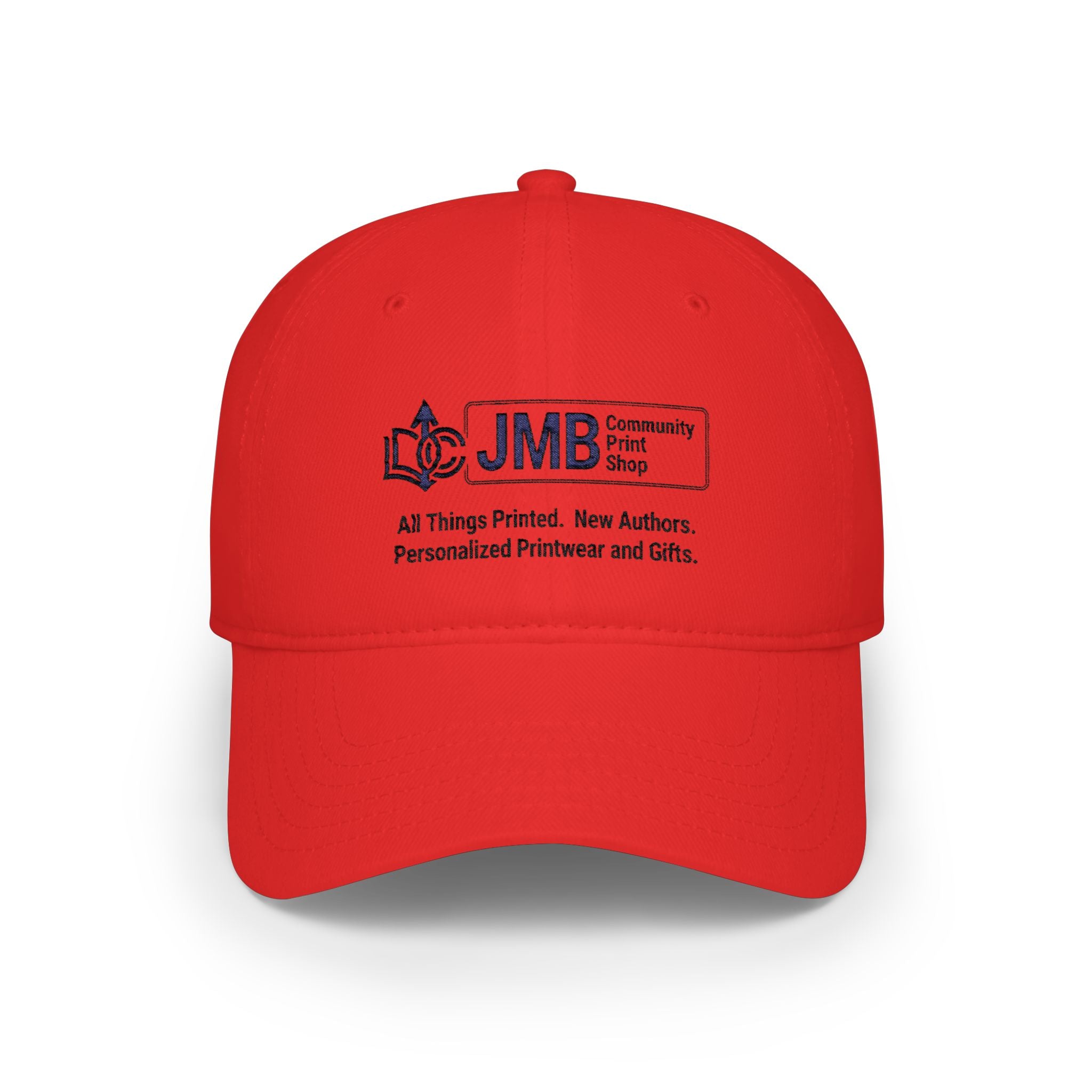 DYW - Embroidered Low Profile Baseball Cap — JMB Community Print Shop Black Logo Hat