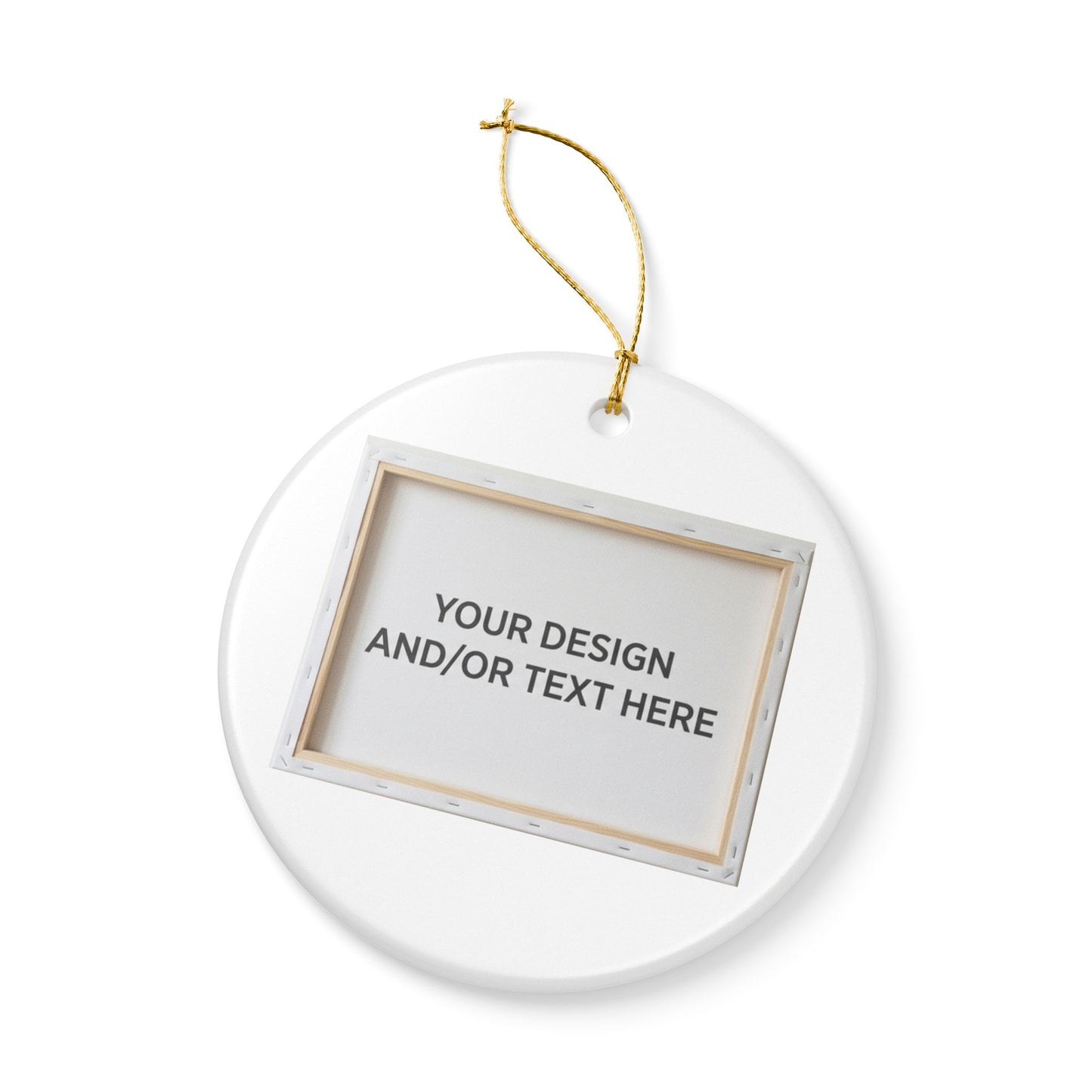 Design Your Way!  Custom Ceramic Ornament - Personalized Photo & Text Holiday Decoration