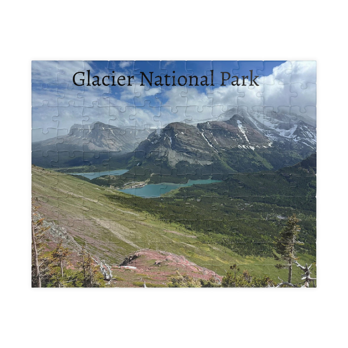 Glacier National Park Scenic Jigsaw Puzzle — Mountain Lakes Landscape (110/252/520/1014 pcs)