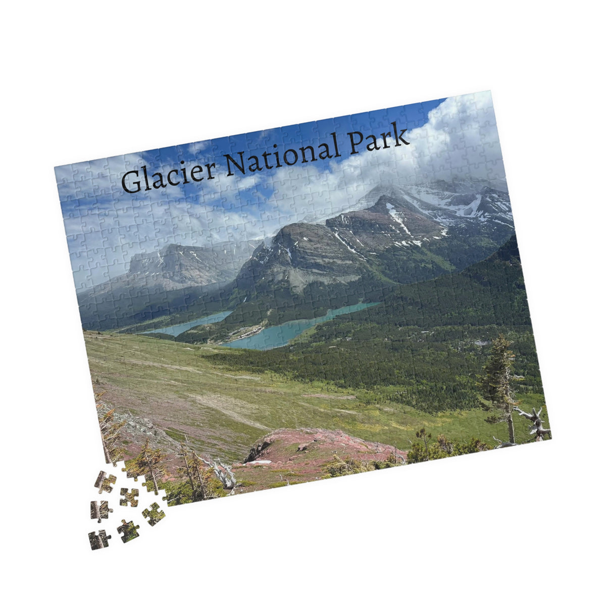 Glacier National Park Scenic Jigsaw Puzzle — Mountain Lakes Landscape (110/252/520/1014 pcs)