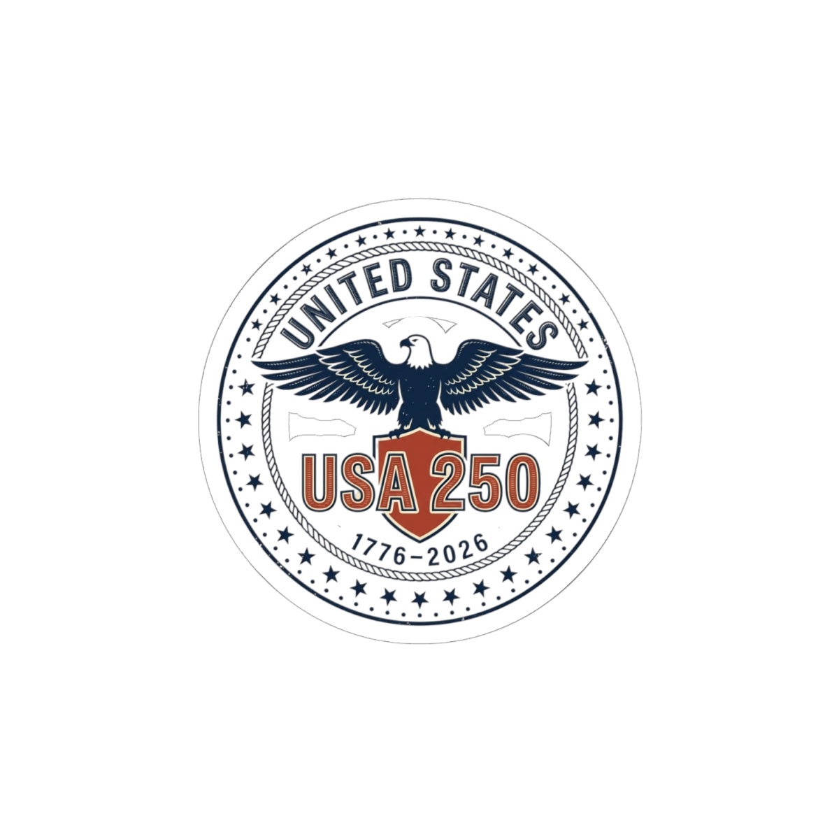 USA 250 Eagle Seal Kiss-Cut Sticker | 1776-2026 Patriotic Anniversary