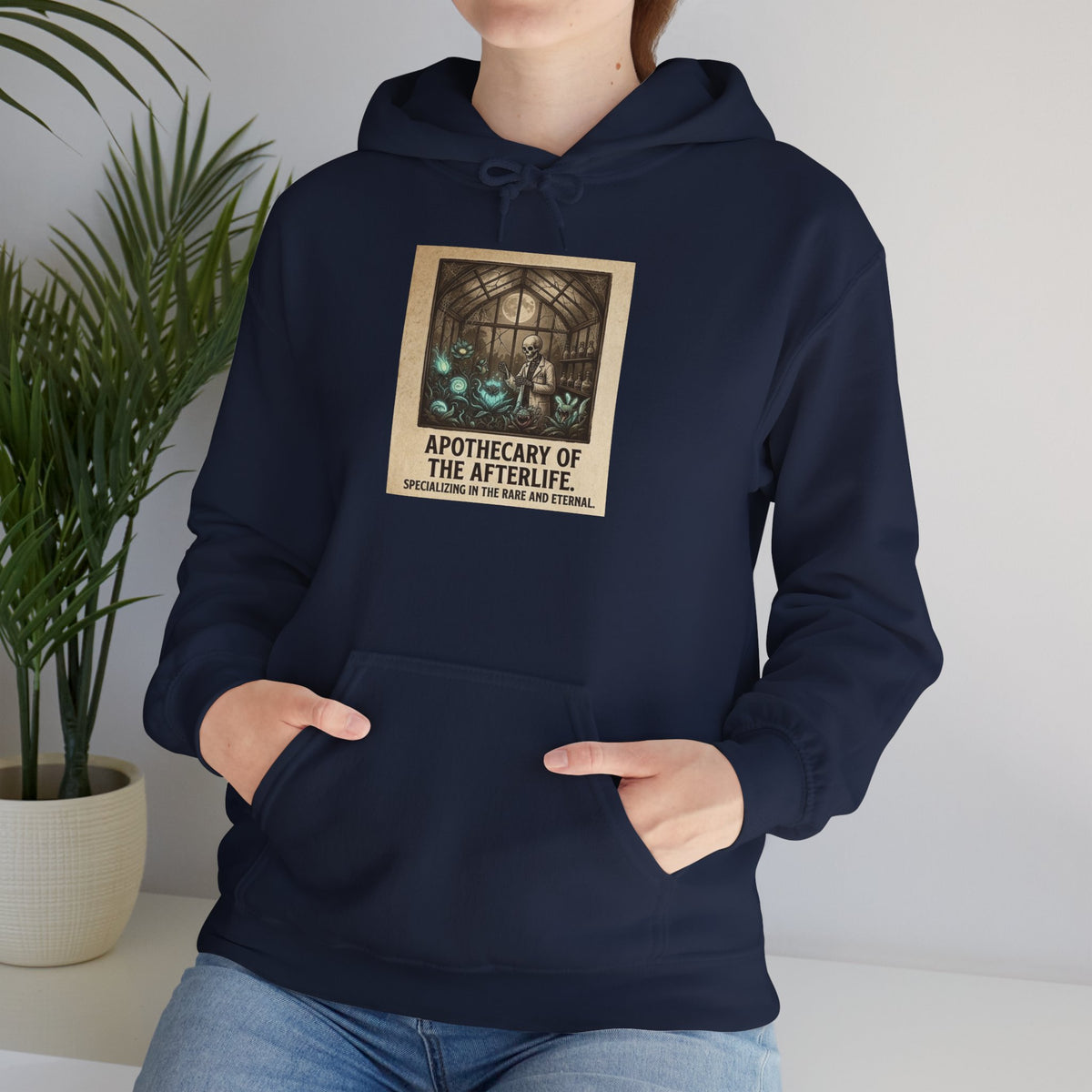 Apothecary of the Afterlife Hoodie – Gothic Vintage Potion Shop Sweatshirt