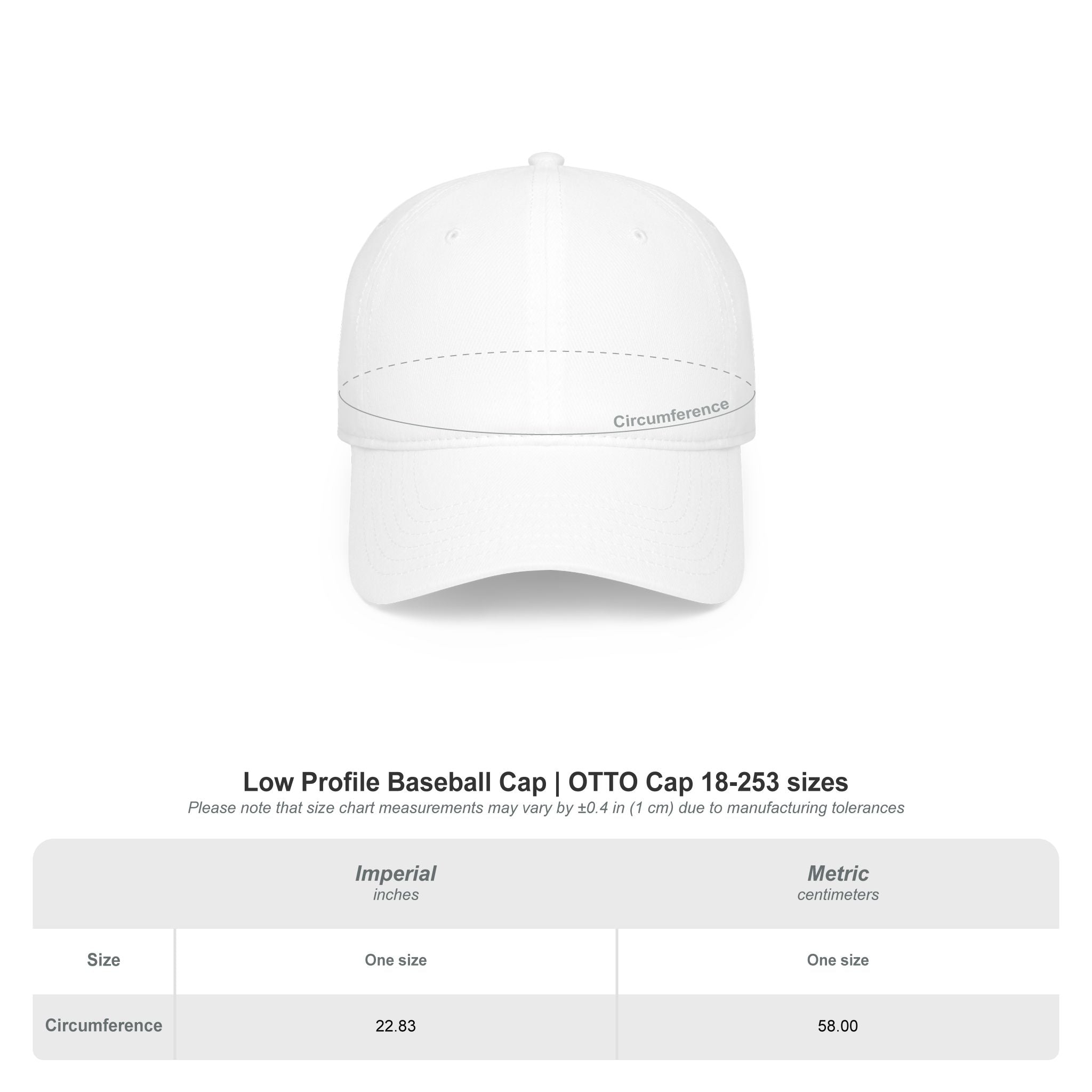 DYW - Embroidered Low Profile Baseball Cap — JMB Community Print Shop White Logo Hat