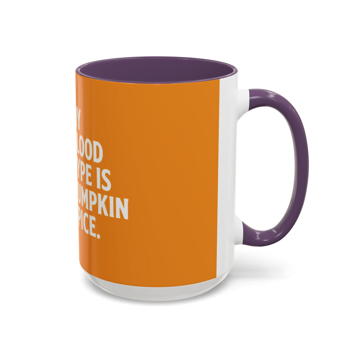 Pumpkin Spice Skull Coffee Mug — “My Blood Type Is Pumpkin Spice” Accent Mug