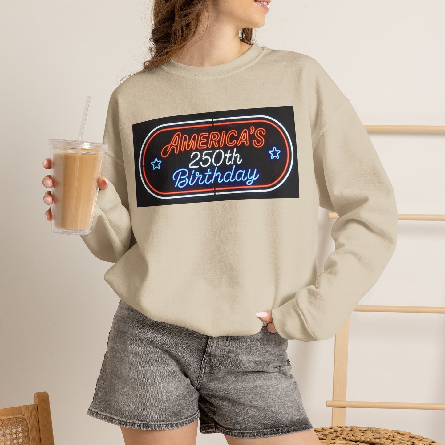 America's 250th Birthday Sweatshirt — Patriotic 4th of July Crewneck