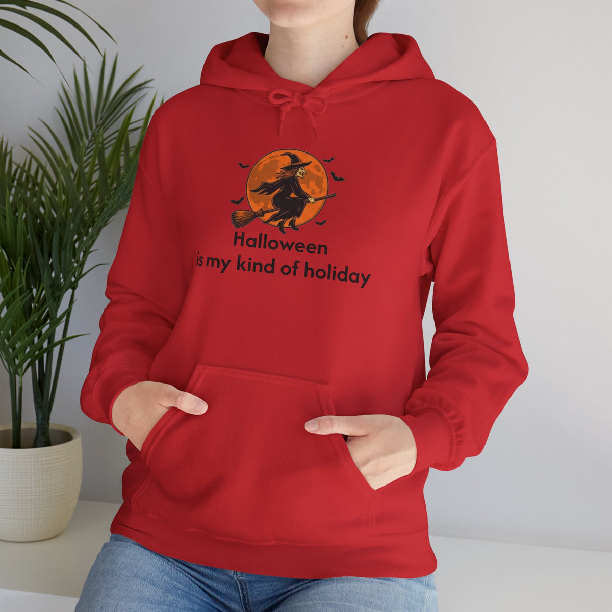 Halloween Hoodie — "Halloween is my kind of holiday" Witch Moon Sweatshirt