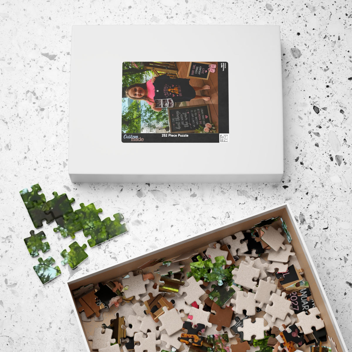 Personalized Photo Puzzle — Baby Announcement Jigsaw (110/252/520/1014 pcs)