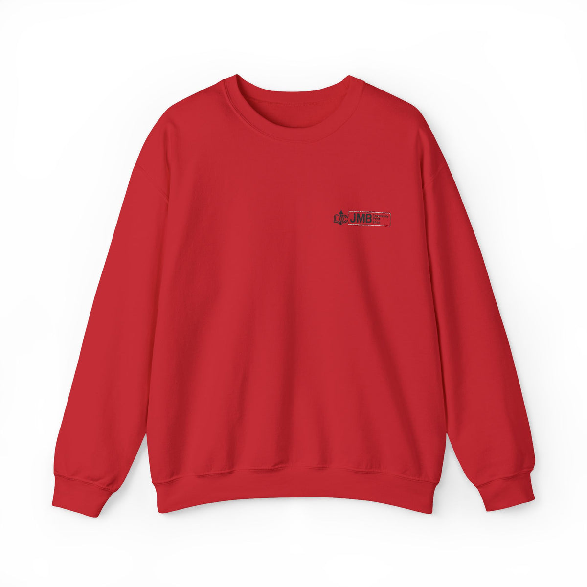 JMB Community Print Shop Embroidered Crewneck Sweatshirt — Logo Chest Design