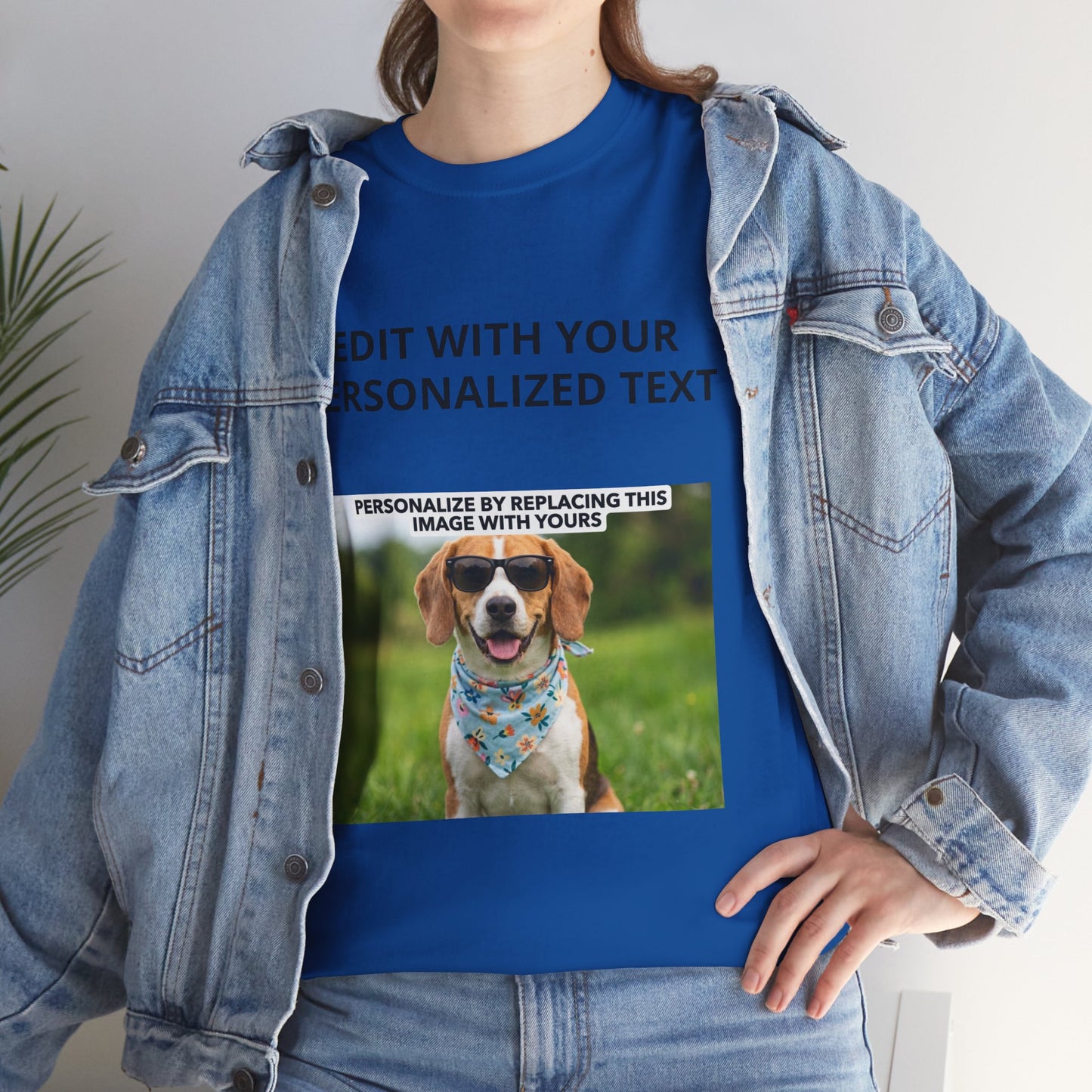 Fully Customizable Multi-Photo T-Shirt – Personalized Text & Image 5-Zone Tee