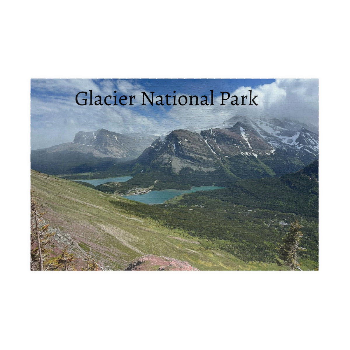 Glacier National Park Scenic Jigsaw Puzzle — Mountain Lakes Landscape (110/252/520/1014 pcs)