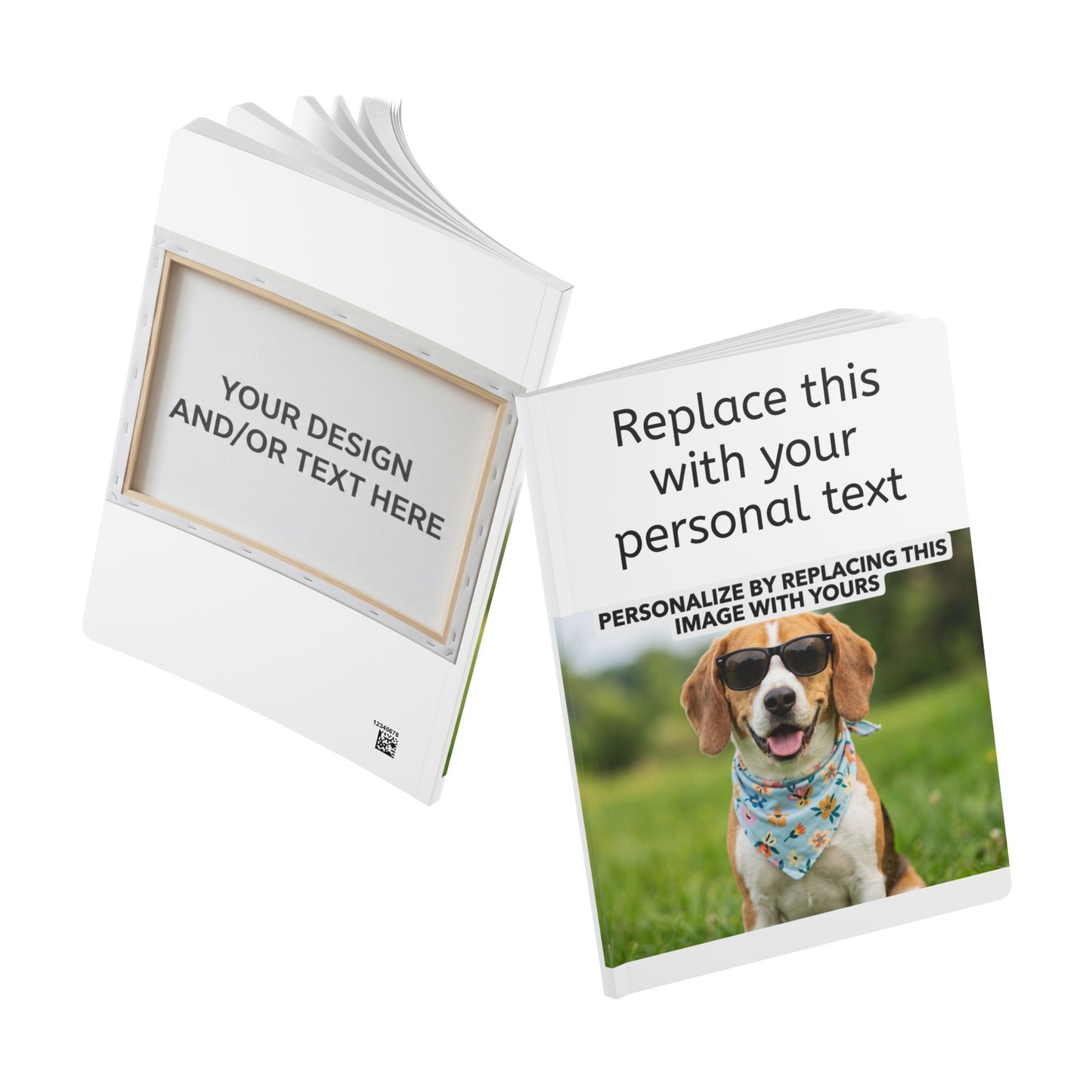 Personalized Photo Journal — Custom Softcover Notebook with Your Image & Text