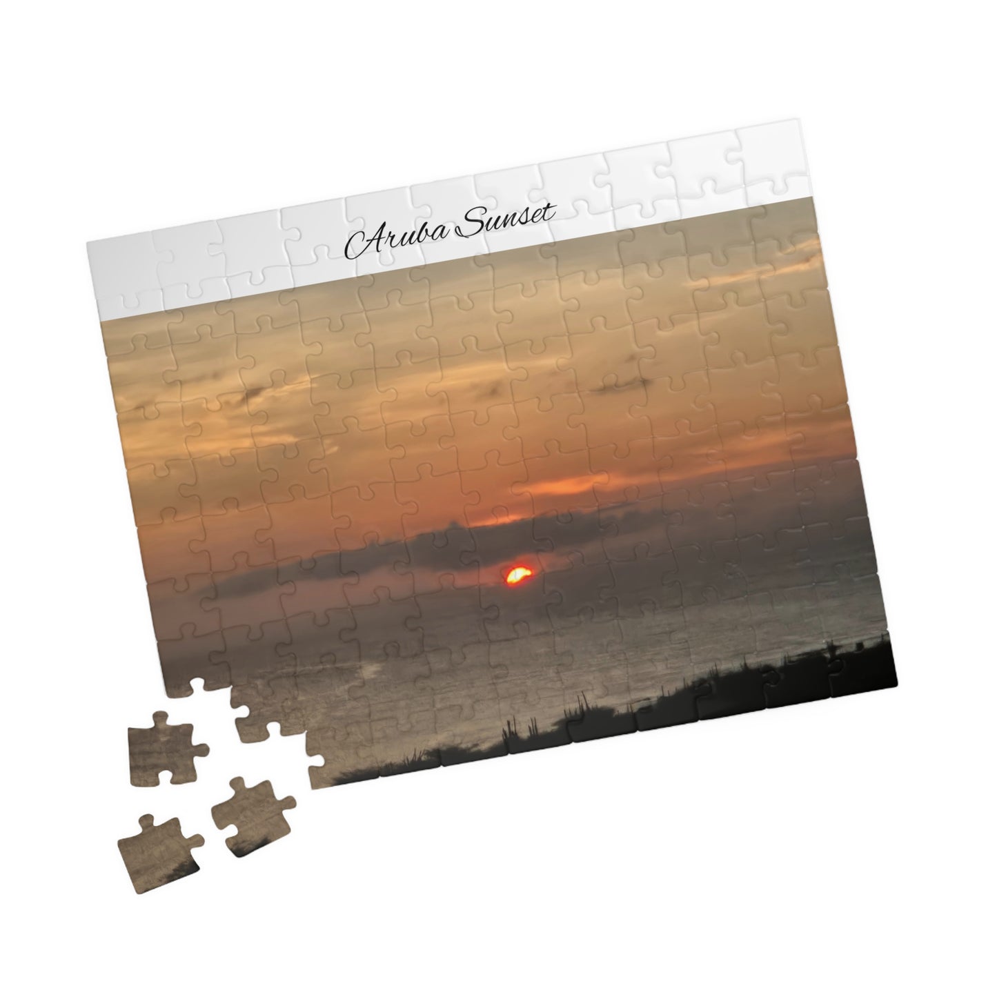 Aruba Sunset Over Ocean Puzzle — Scenic Beach Sunset Jigsaw (110–1014 pcs)