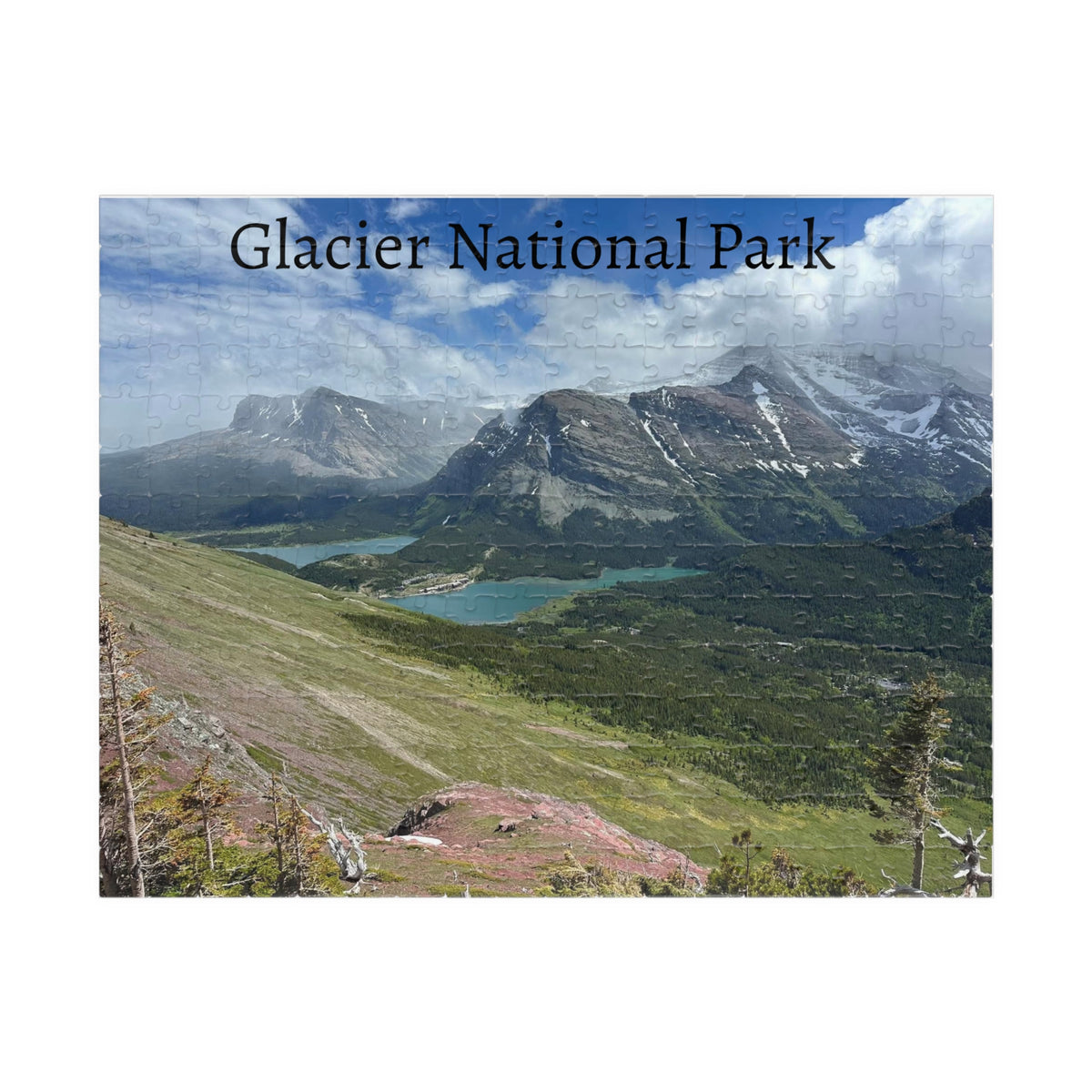 Glacier National Park Scenic Jigsaw Puzzle — Mountain Lakes Landscape (110/252/520/1014 pcs)