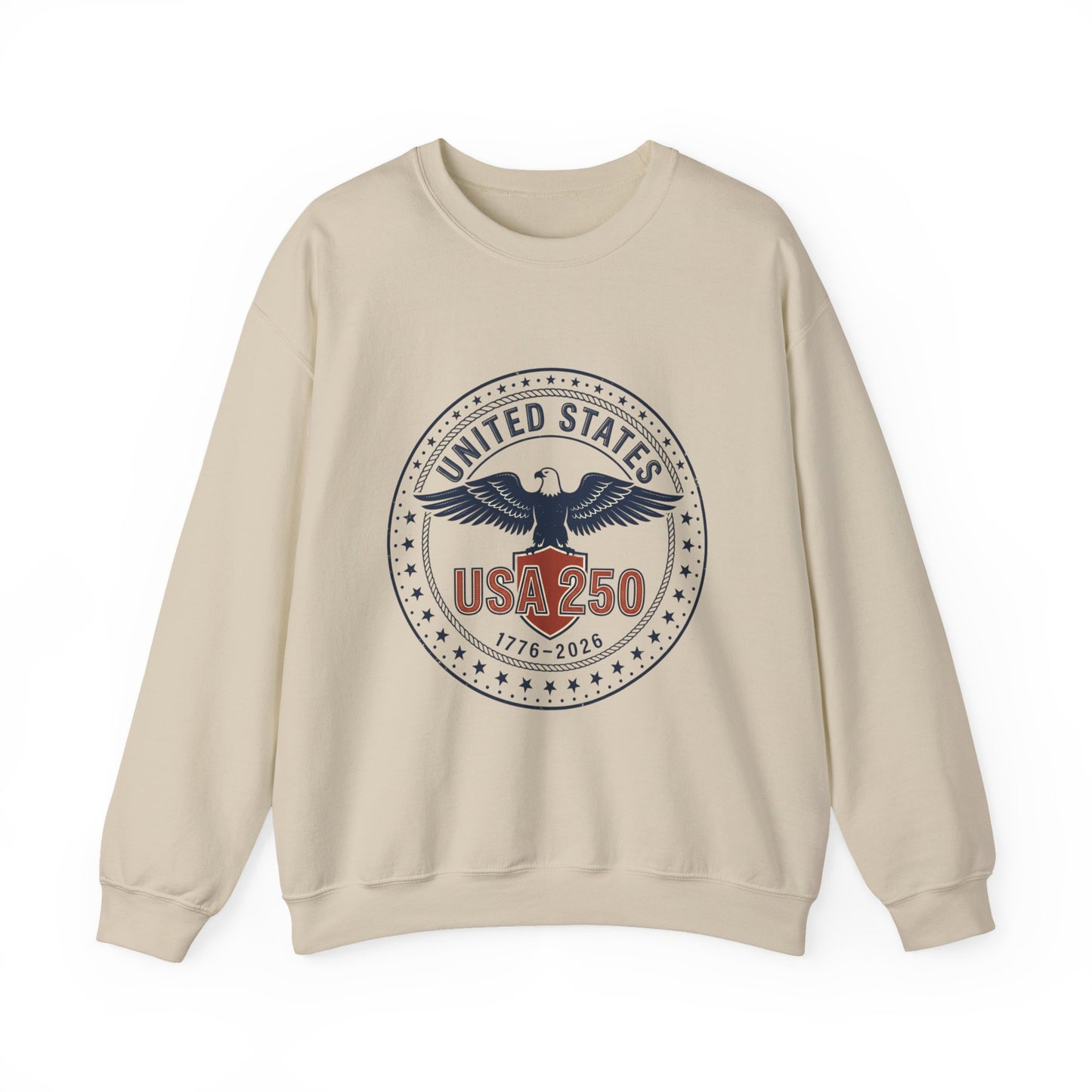 USA 250 Eagle Crest Crewneck, 1776-2026 Patriotic 4th of July Sweatshirt