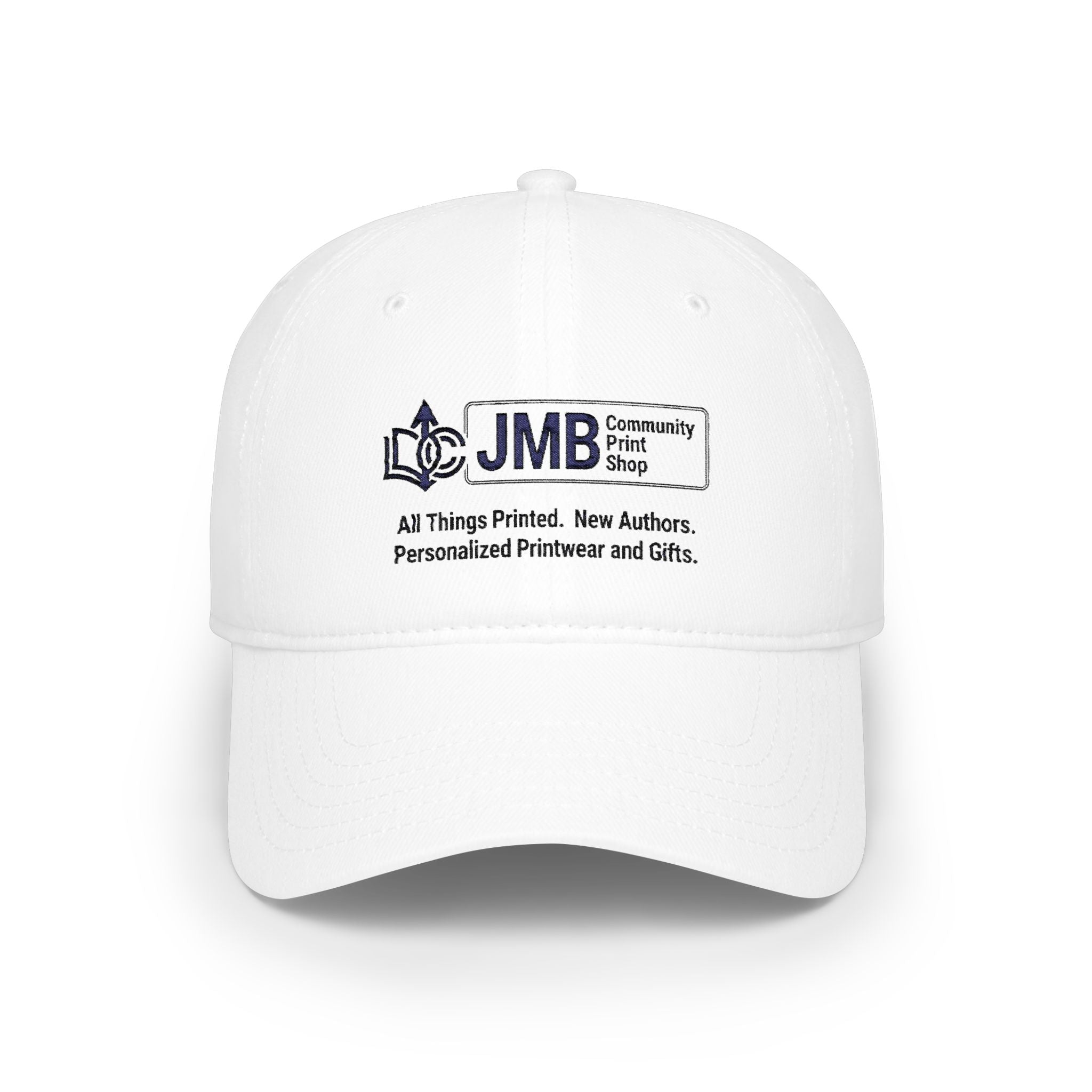 DYW - Embroidered Low Profile Baseball Cap — JMB Community Print Shop Black Logo Hat