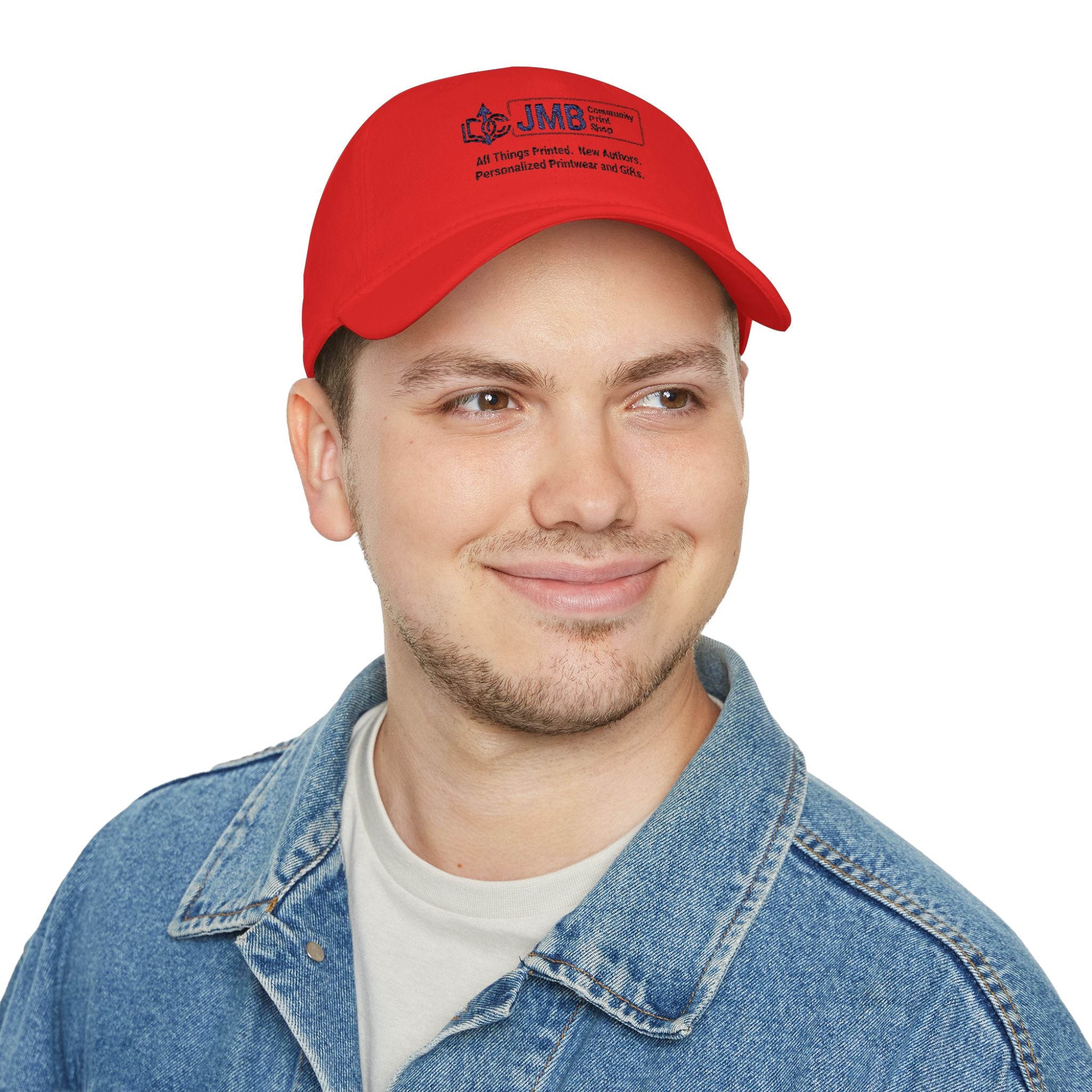 DYW - Embroidered Low Profile Baseball Cap — JMB Community Print Shop Black Logo Hat