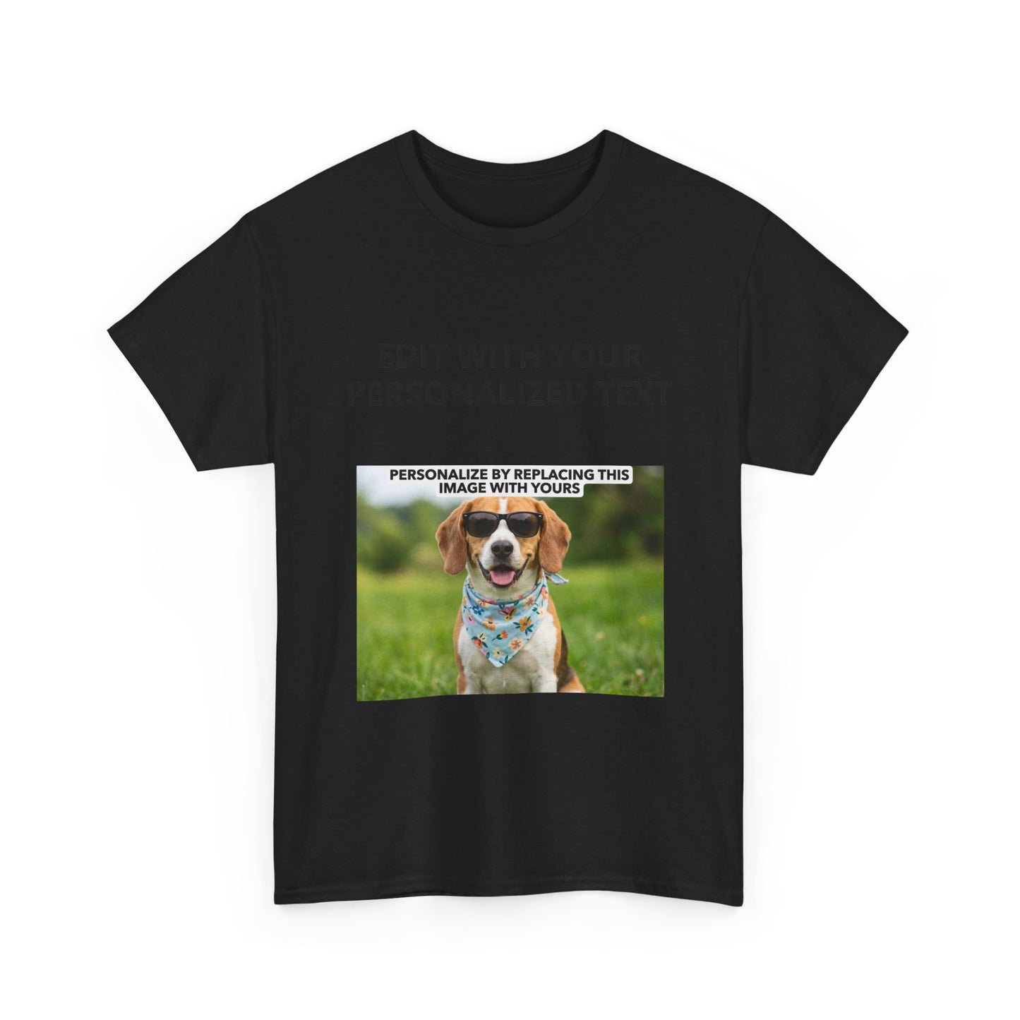 Fully Customizable Multi-Photo T-Shirt – Personalized Text & Image 2-Zone Tee