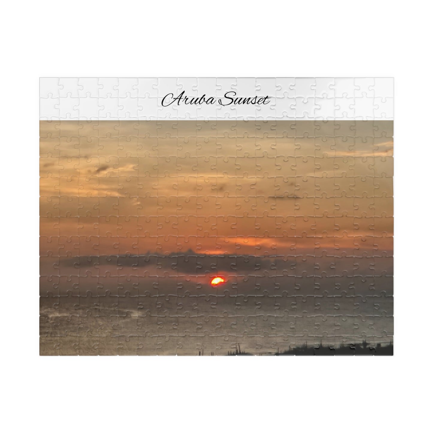 Aruba Sunset Over Ocean Puzzle — Scenic Beach Sunset Jigsaw (110–1014 pcs)