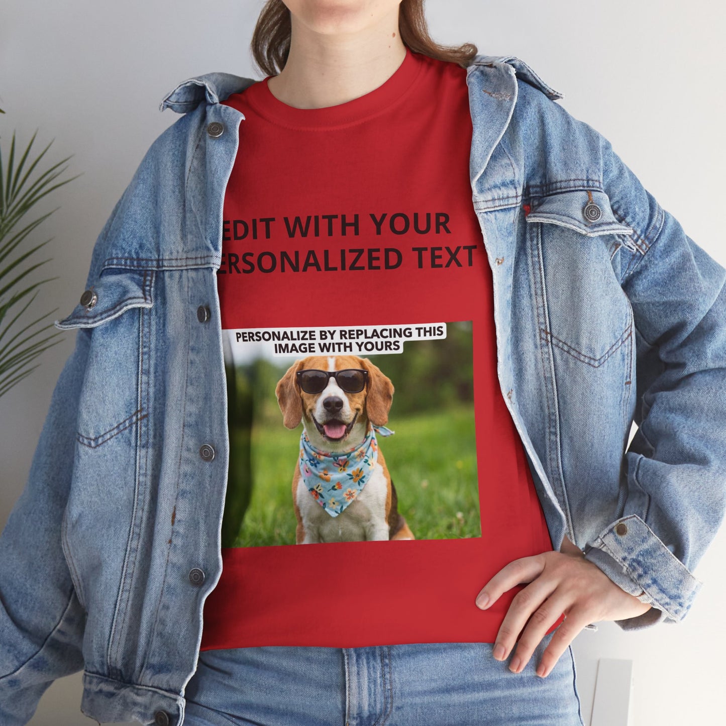 Fully Customizable Multi-Photo T-Shirt – Personalized Text & Image 5-Zone Tee