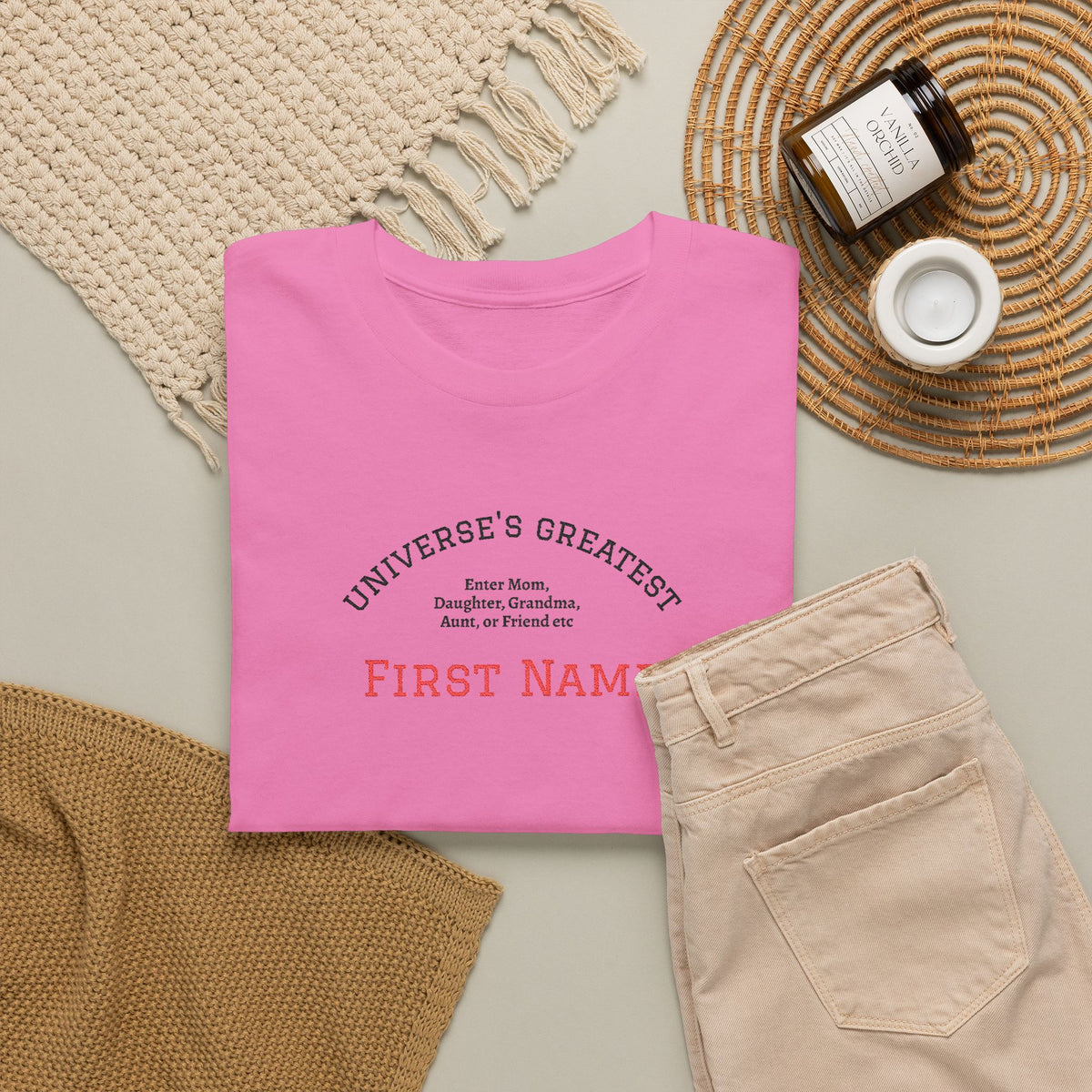 Embroidered "Universe's Greatest" Woman - Mom, Daughter, Grandma, Aunt or more - YOU DECIDE! - Personalized T-Shirt