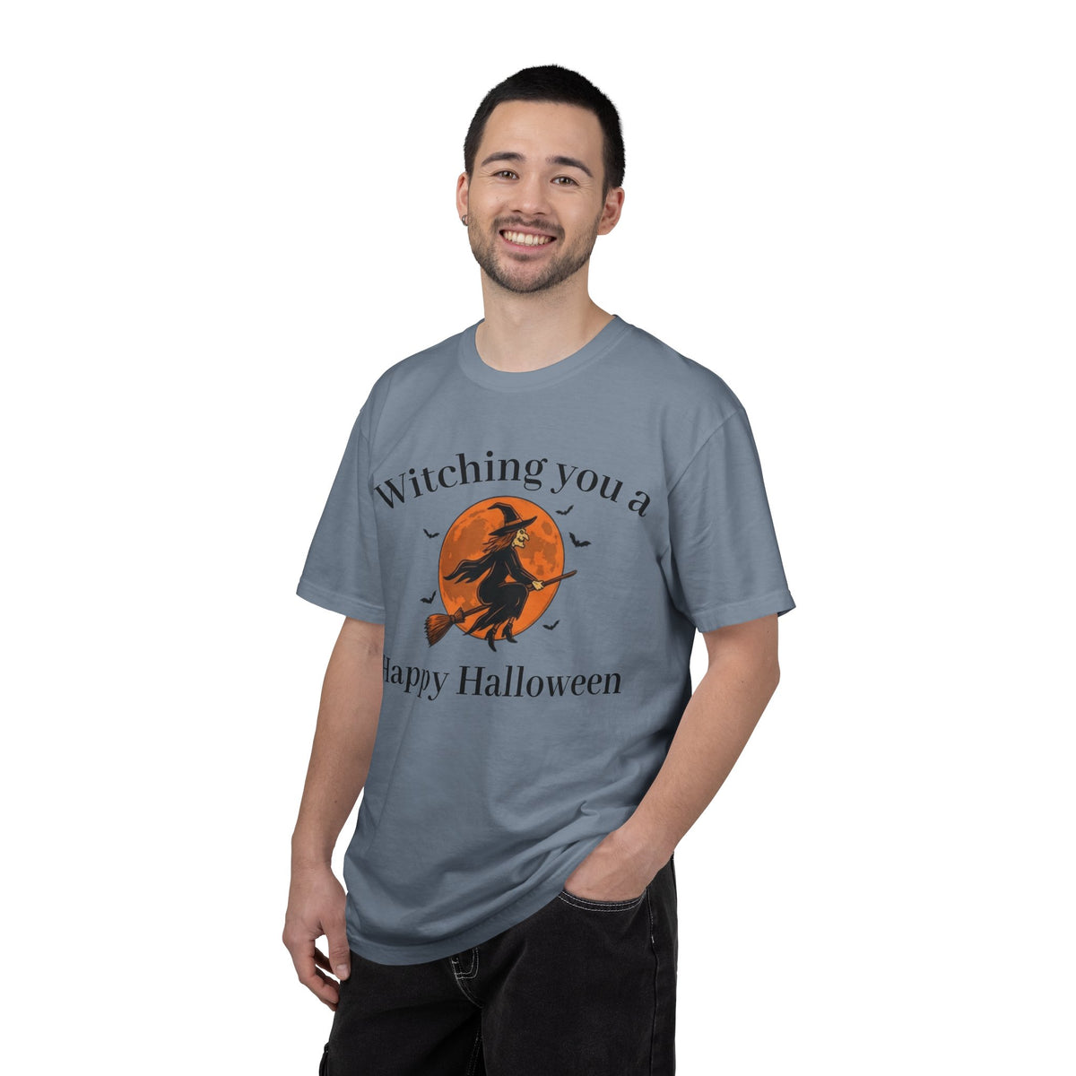 Halloween Witch T-Shirt — "Witching You a Happy Halloween" Graphic Tee