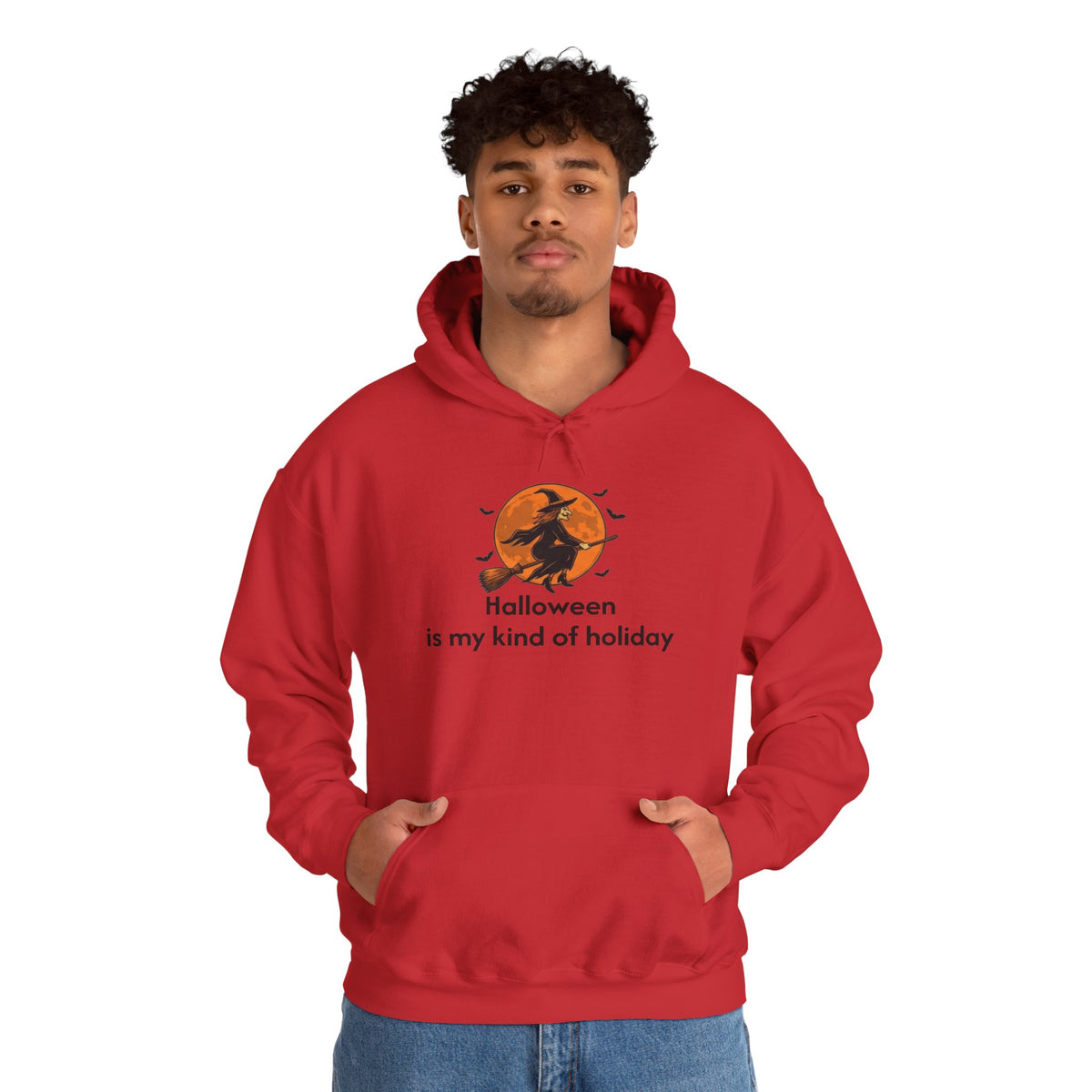 Halloween Hoodie — "Halloween is my kind of holiday" Witch Moon Sweatshirt