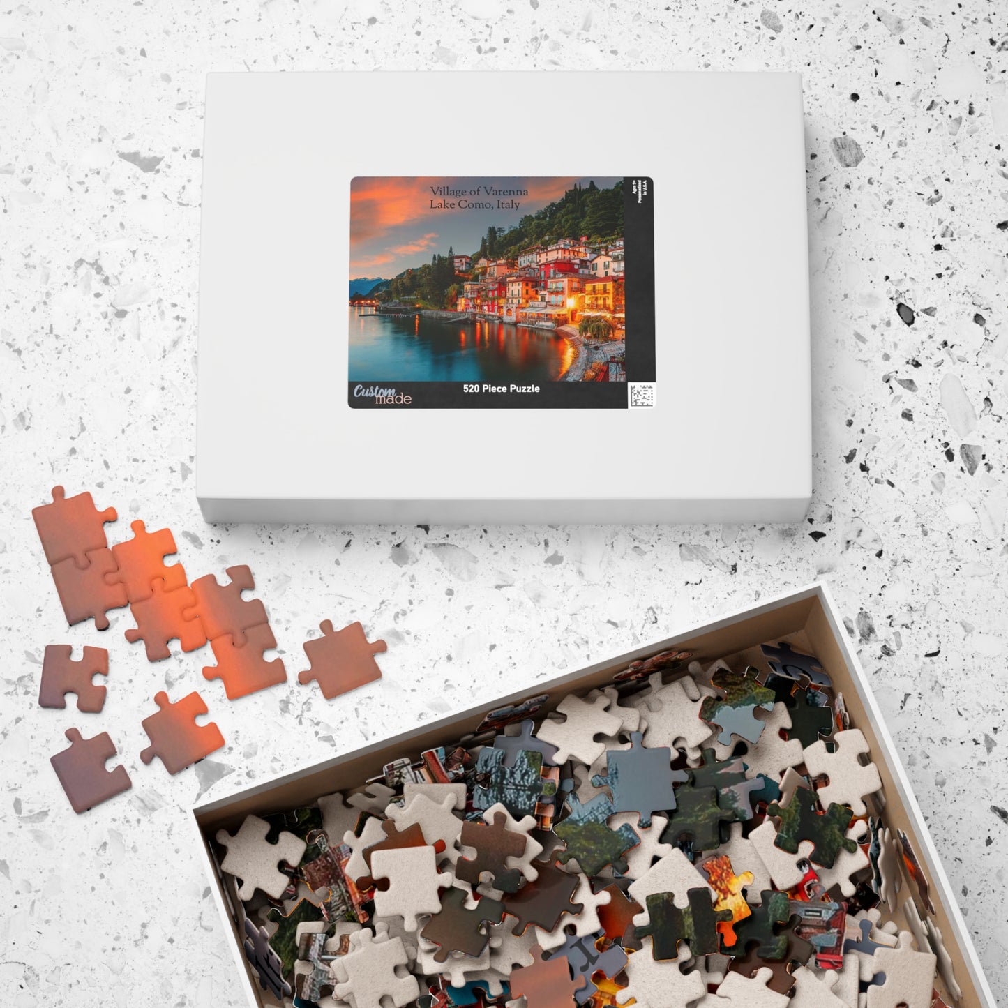 Lake Como Varenna Sunset Jigsaw Puzzle – Scenic Italy 252/520/1014-Piece