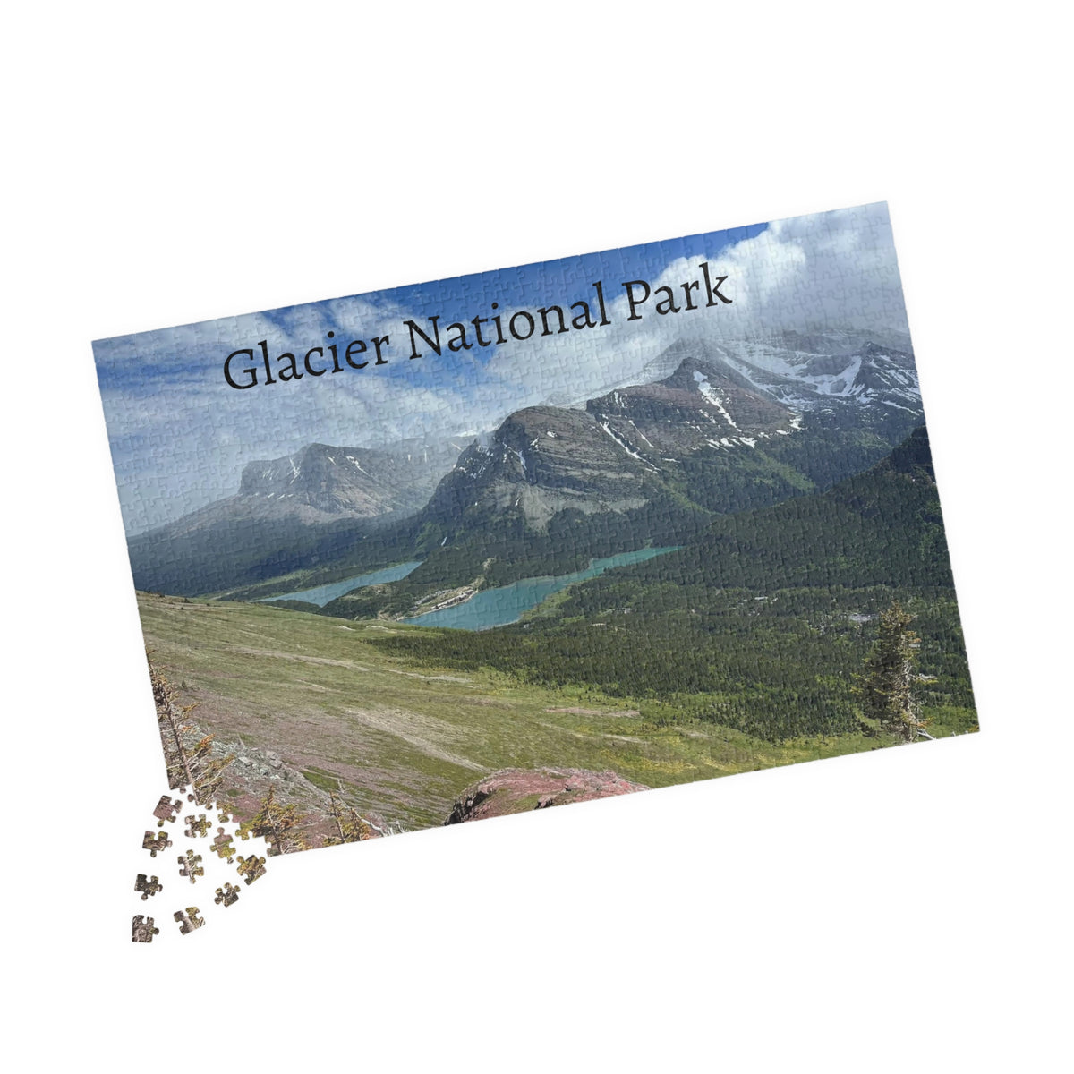 Glacier National Park Scenic Jigsaw Puzzle — Mountain Lakes Landscape (110/252/520/1014 pcs)
