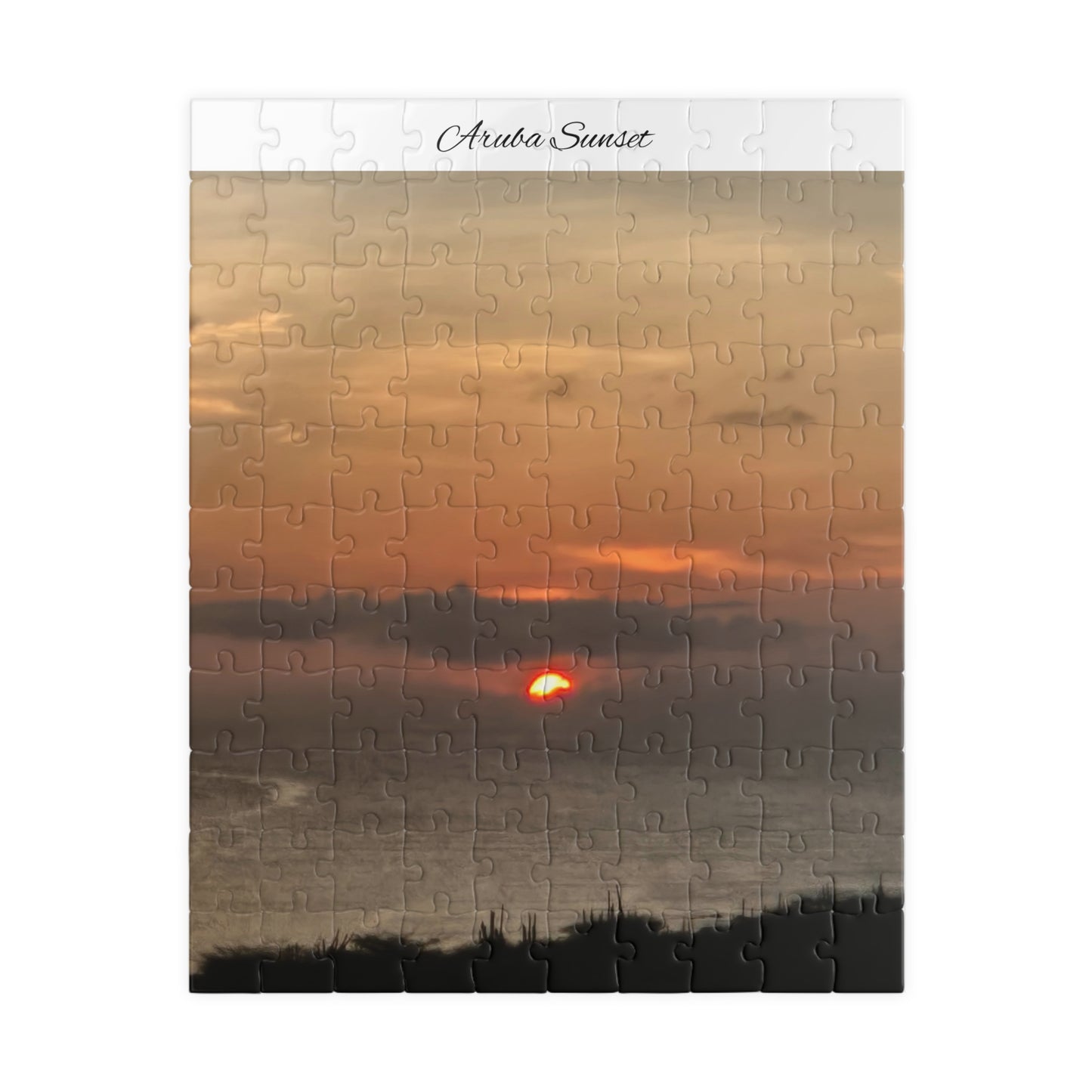 Aruba Sunset Over Ocean Puzzle — Scenic Beach Sunset Jigsaw (110–1014 pcs)