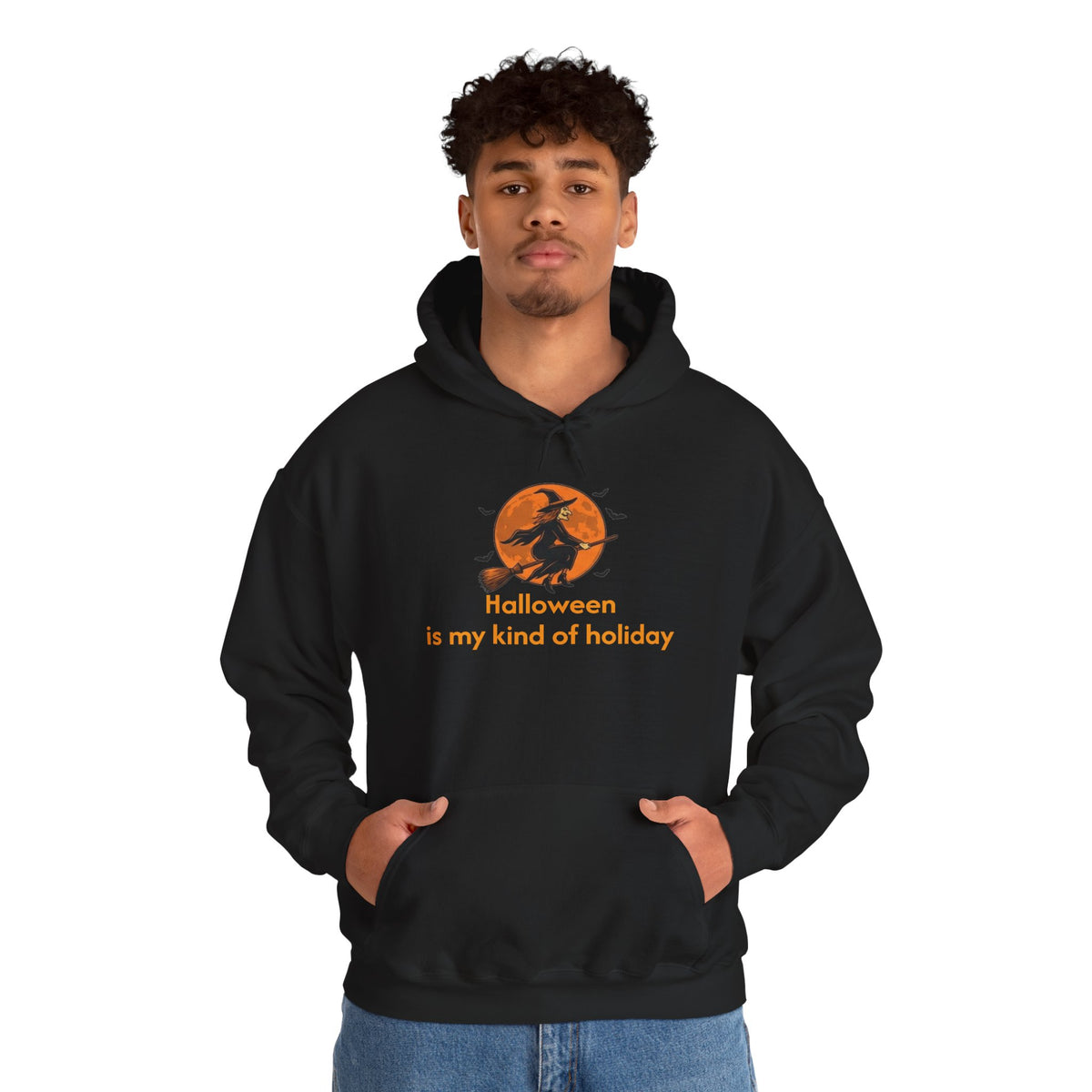 Halloween Hoodie — "Halloween is my kind of holiday" Witch Moon Sweatshirt