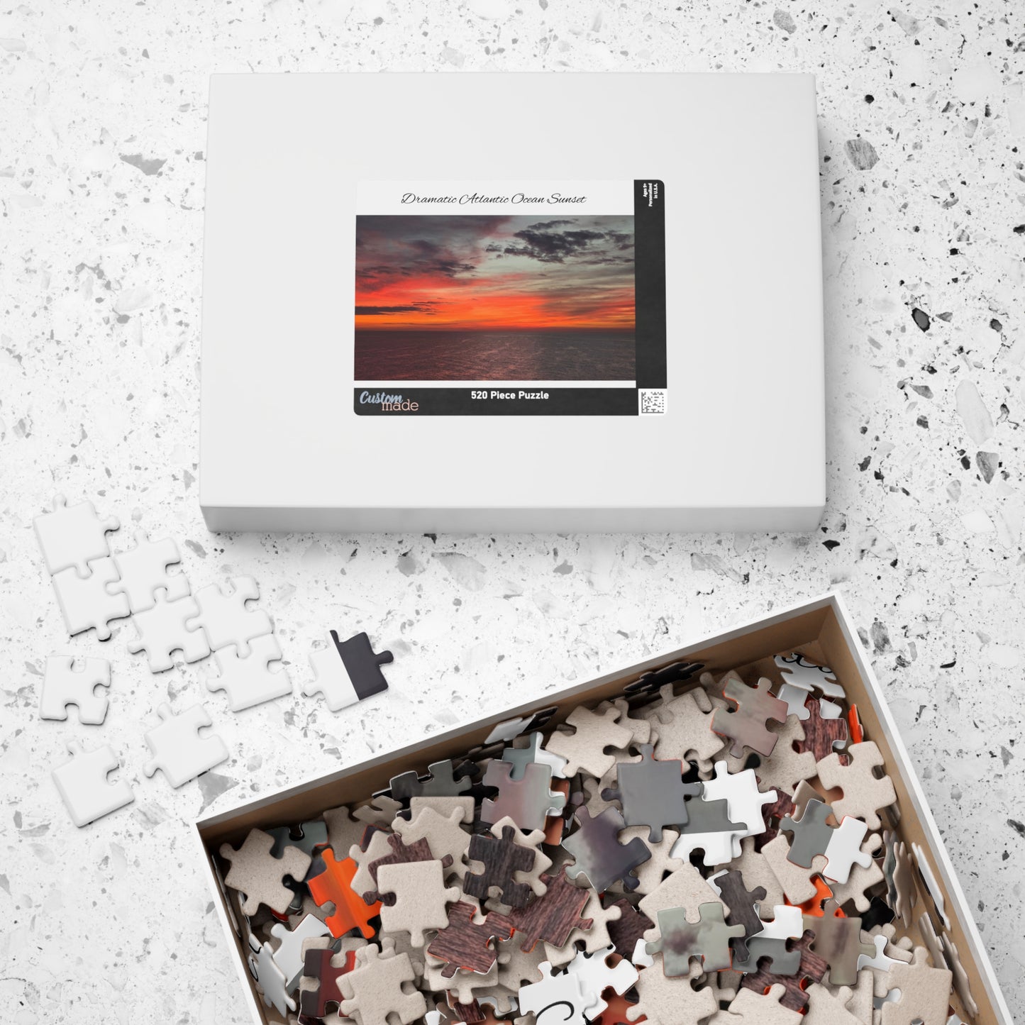 Atlantic Ocean Sunset Jigsaw Puzzle — Dramatic Seascape 110/252/520/1014-Piece