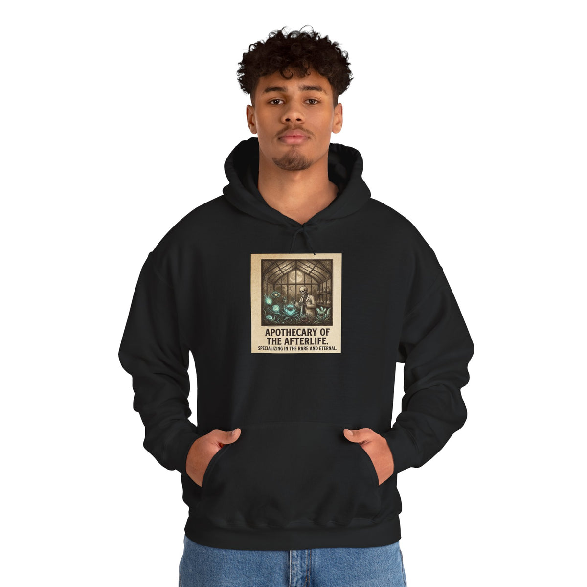 Apothecary of the Afterlife Hoodie – Gothic Vintage Potion Shop Sweatshirt