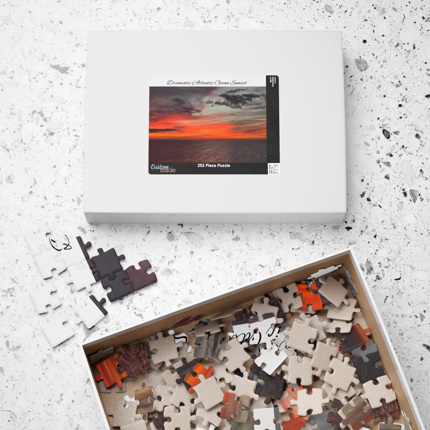 Atlantic Ocean Sunset Jigsaw Puzzle — Dramatic Seascape 110/252/520/1014-Piece