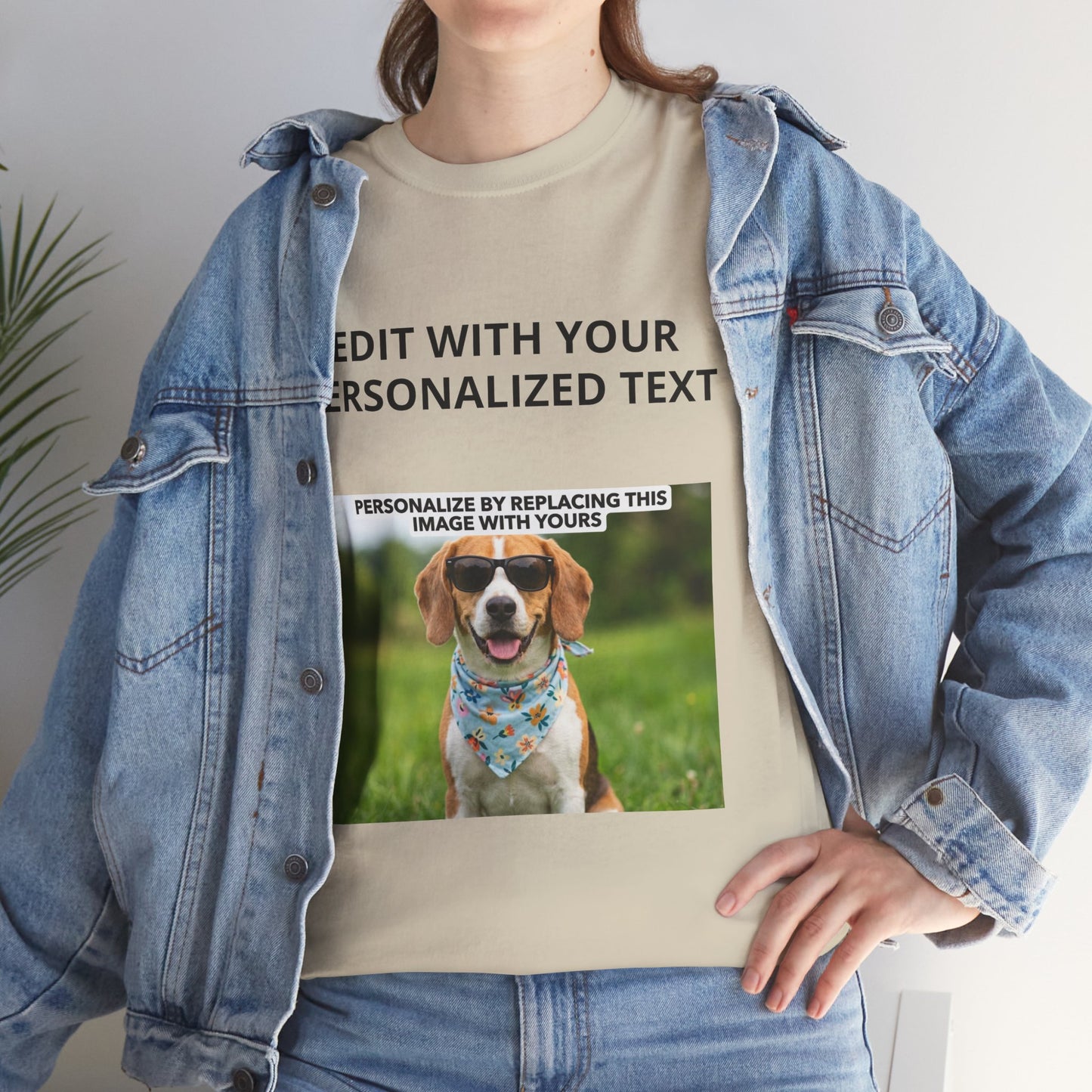 Fully Customizable Multi-Photo T-Shirt – Personalized Text & Image 5-Zone Tee