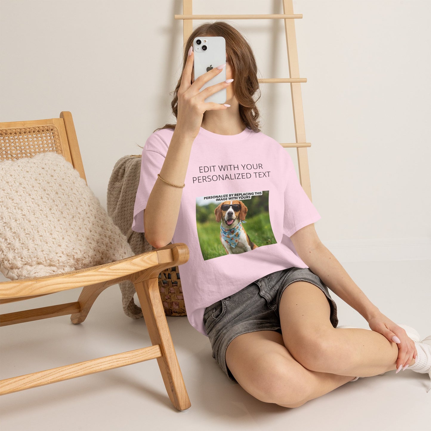 Fully Customizable Multi-Photo T-Shirt – Personalized Text & Image 2-Zone Tee