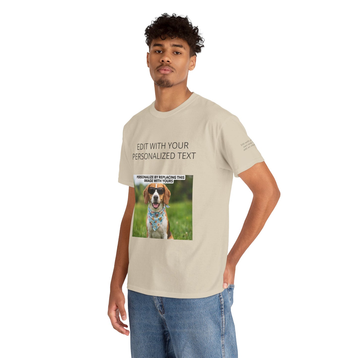 Fully Customizable Multi-Photo T-Shirt – Personalized Text & Image 5-Zone Tee