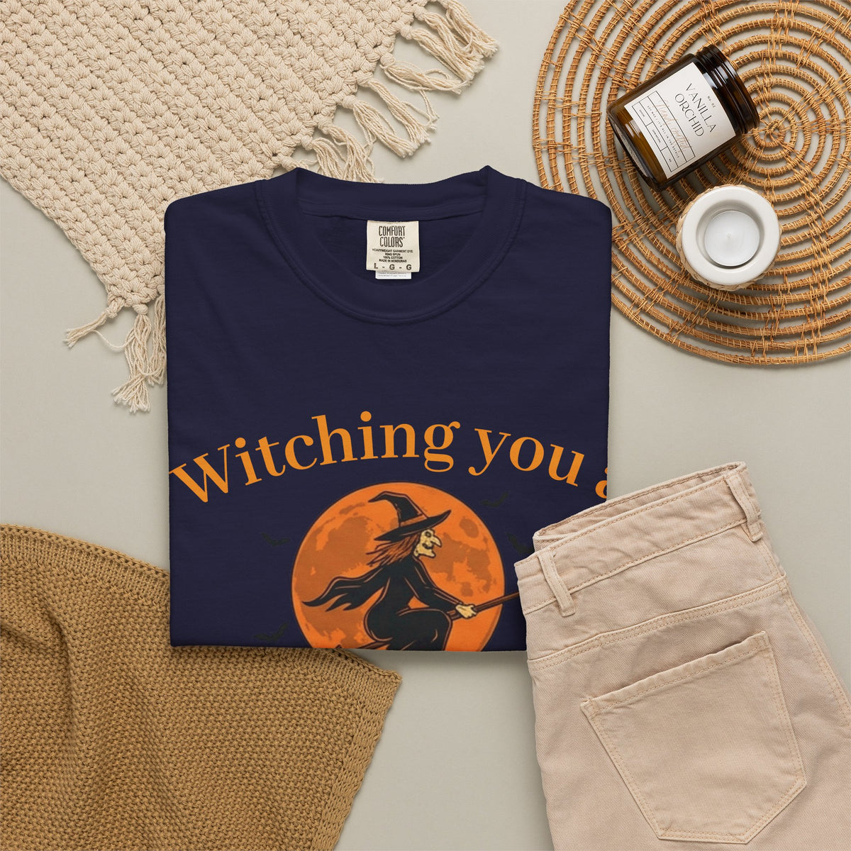 Halloween Witch T-Shirt — "Witching You a Happy Halloween" Graphic Tee