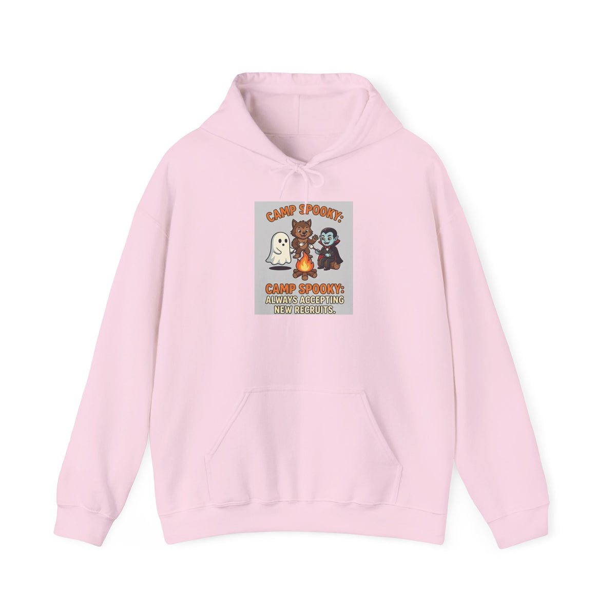 Halloween Camp Ghost Hoodie — "Camp Spooky" Cute Ghosts & Bonfire Sweatshirt